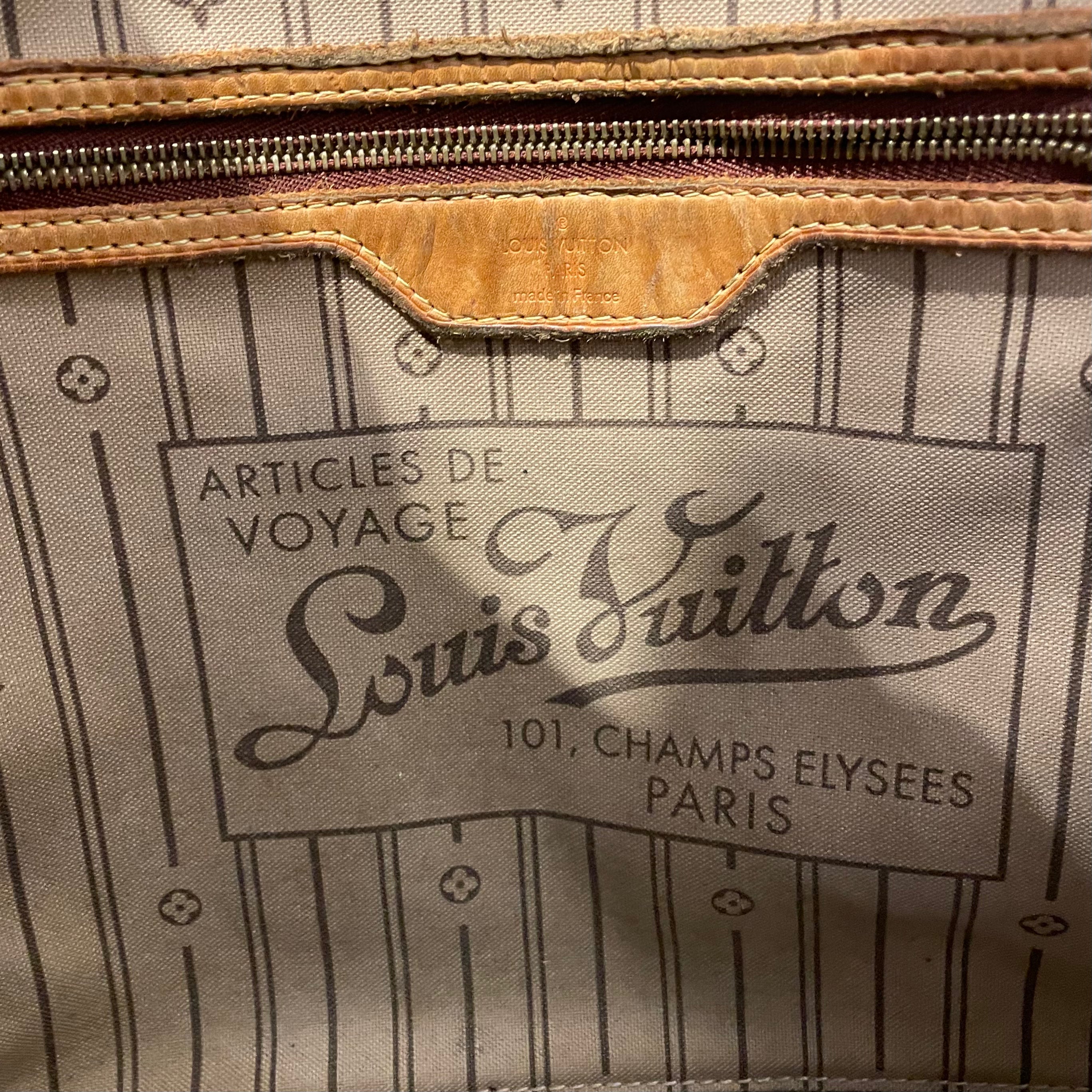 LOUIS VUITTON/Tote Bag/Monogram/Leather/BRW/NEVERFULL TOTE BAG view 6