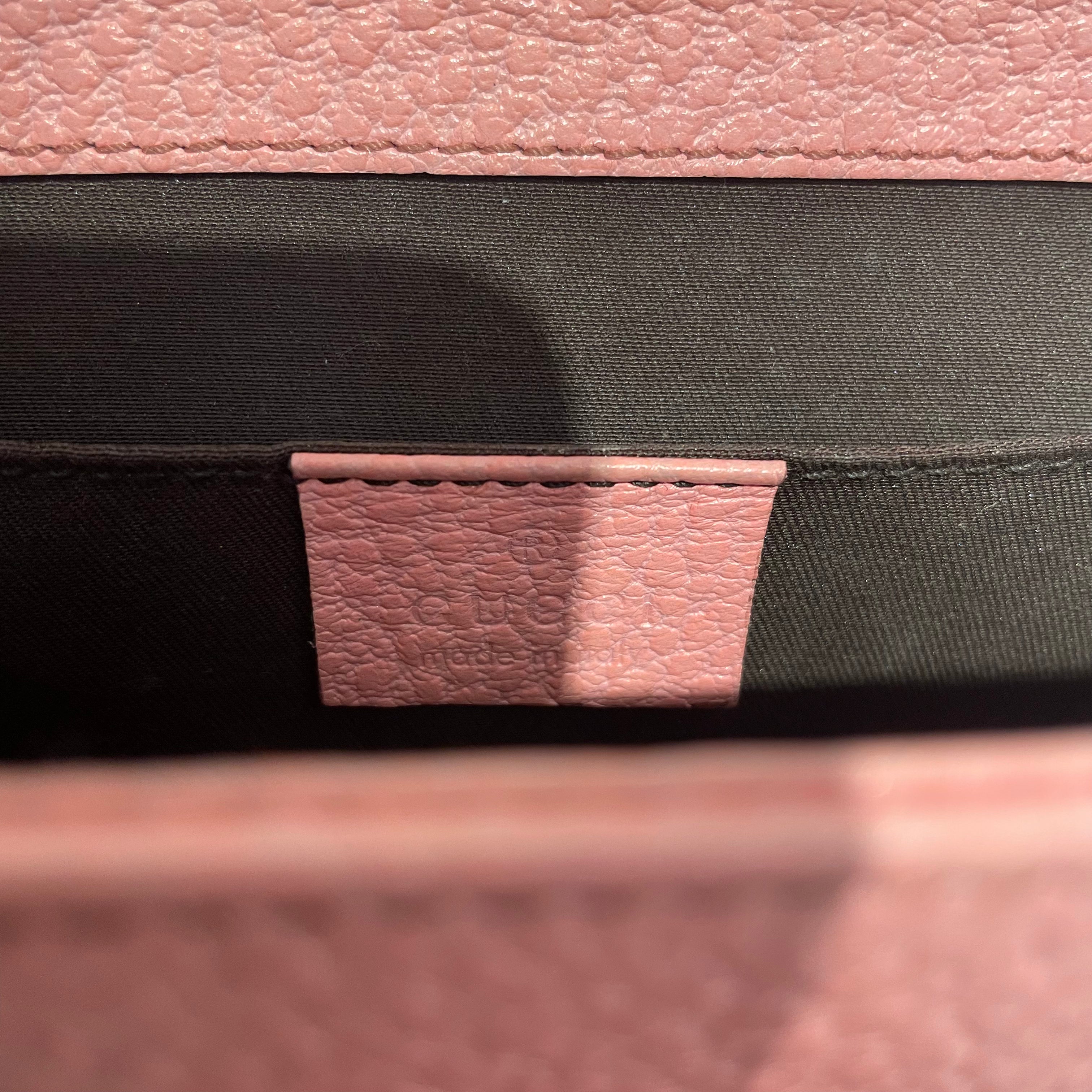GUCCI/Hand Bag/Leather/PNK/bamboo top handle view 5