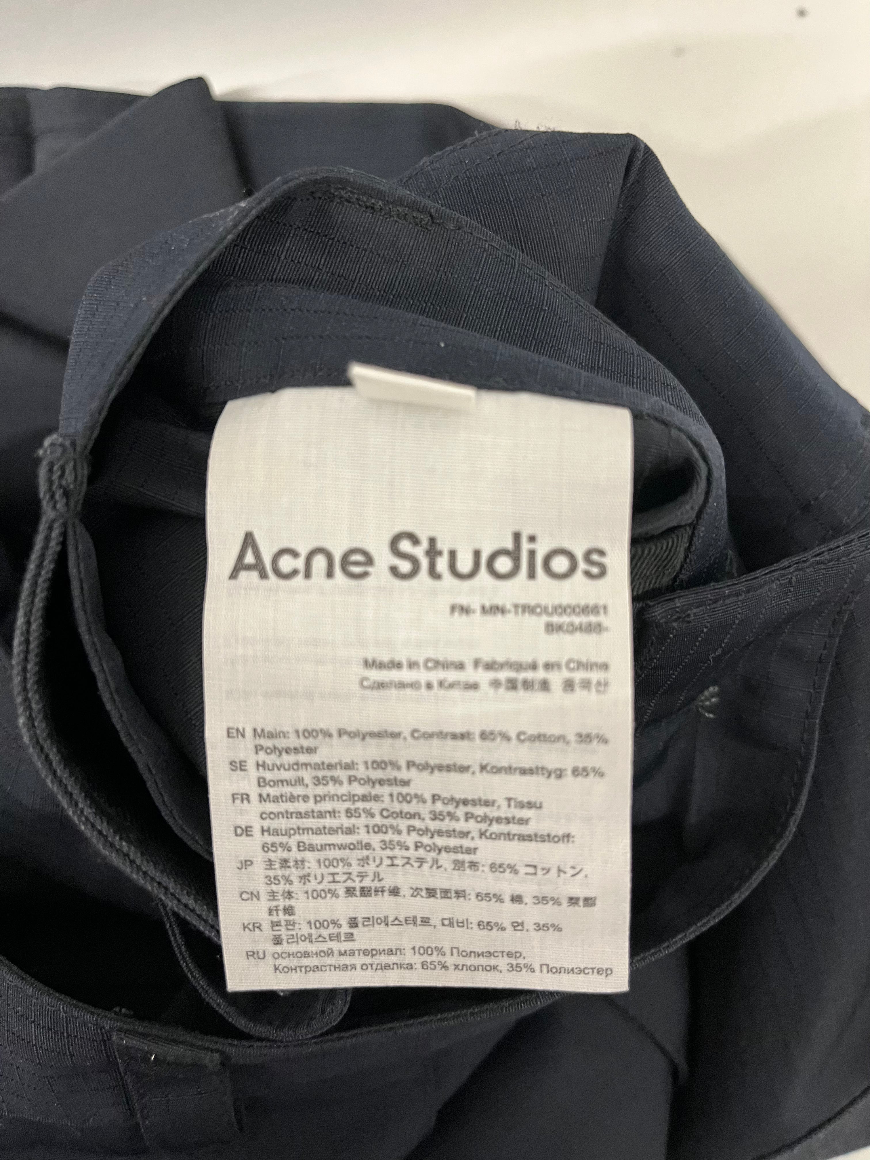 Acne Studios/Cargo Pants/46/Polyester/BLK/BAGGY NYLON PATCHWORK view 4
