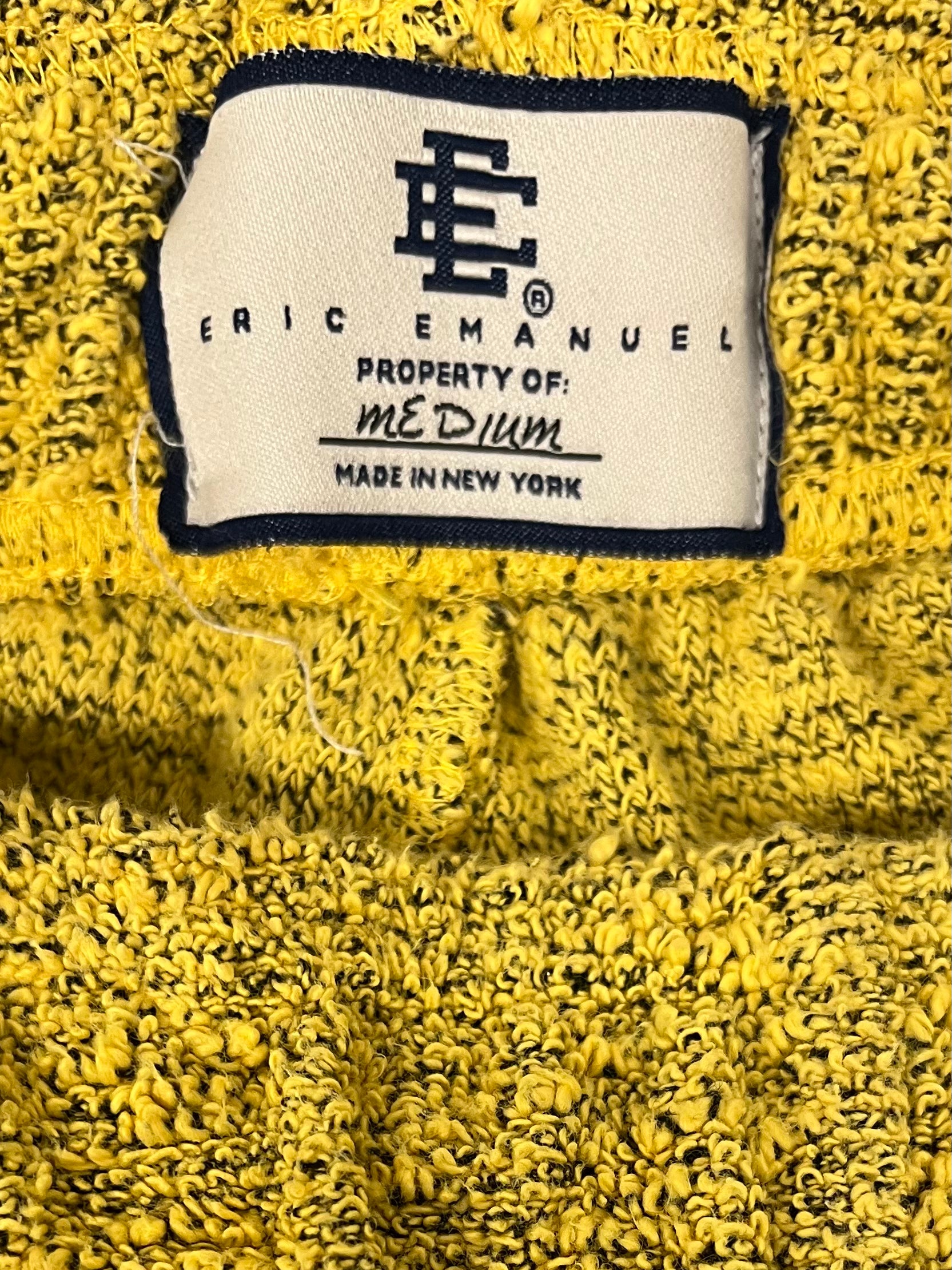 Eric Emanuel/Pants/M/Polyester/YEL/BLUE LOGO WIDE KNIT SWEATS view 3