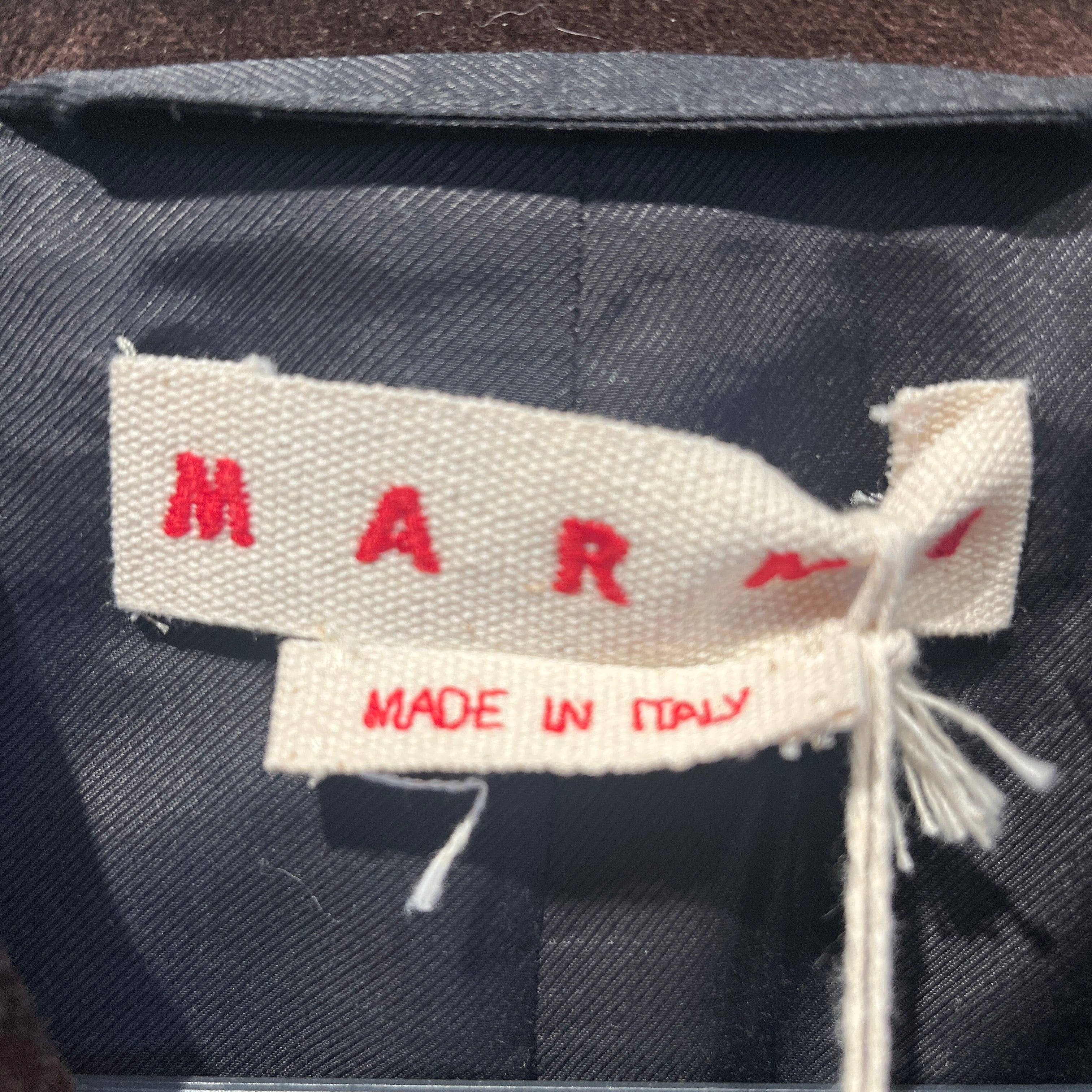 MARNI/Jacket/52/Cotton/BLK/MARNI BRWN FELT COLLAR view 4