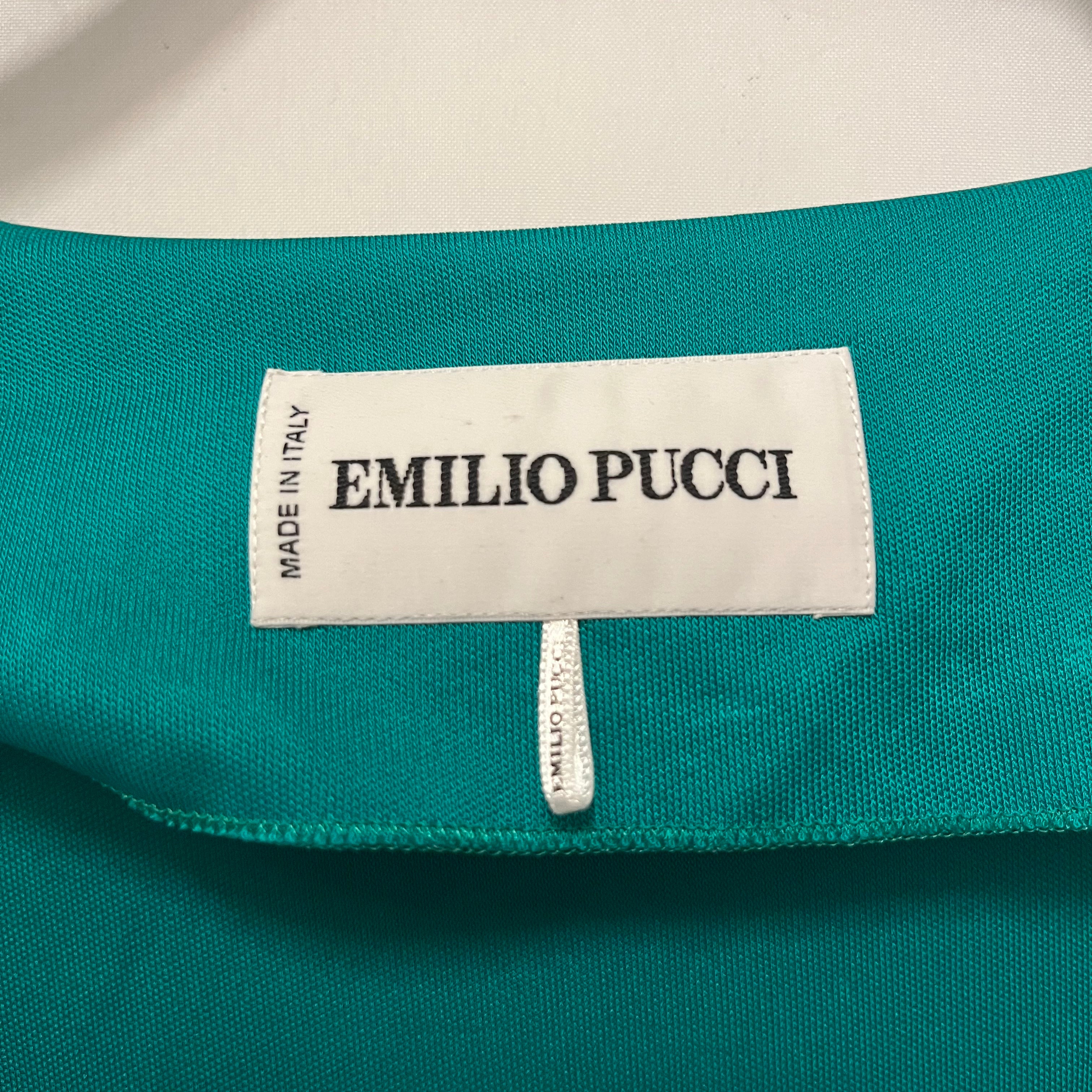 EMILIO PUCCI/LS Dress/8/Polyester/GRN/emilio pucci turquoise ls dress view 3
