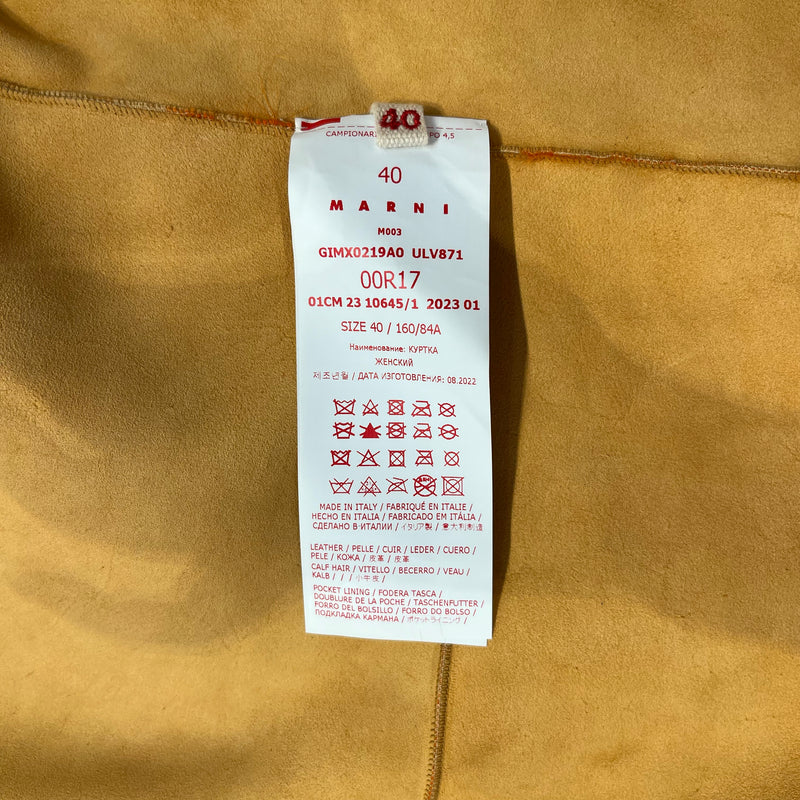 MARNI/Jacket/40/Leather/ORN/LONG HAIR CALF LEATHER