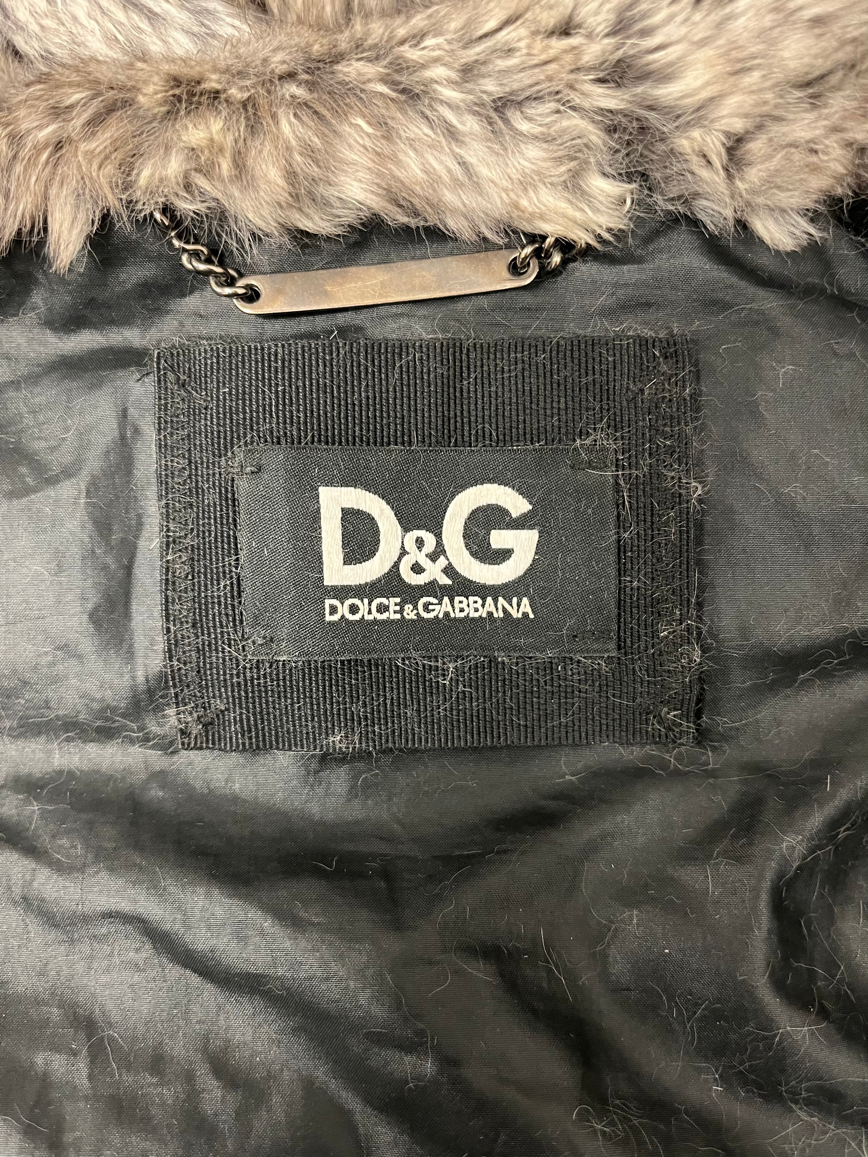 DOLCE&GABBANA/Puffer Coat/48/BRD/fur lined view 3