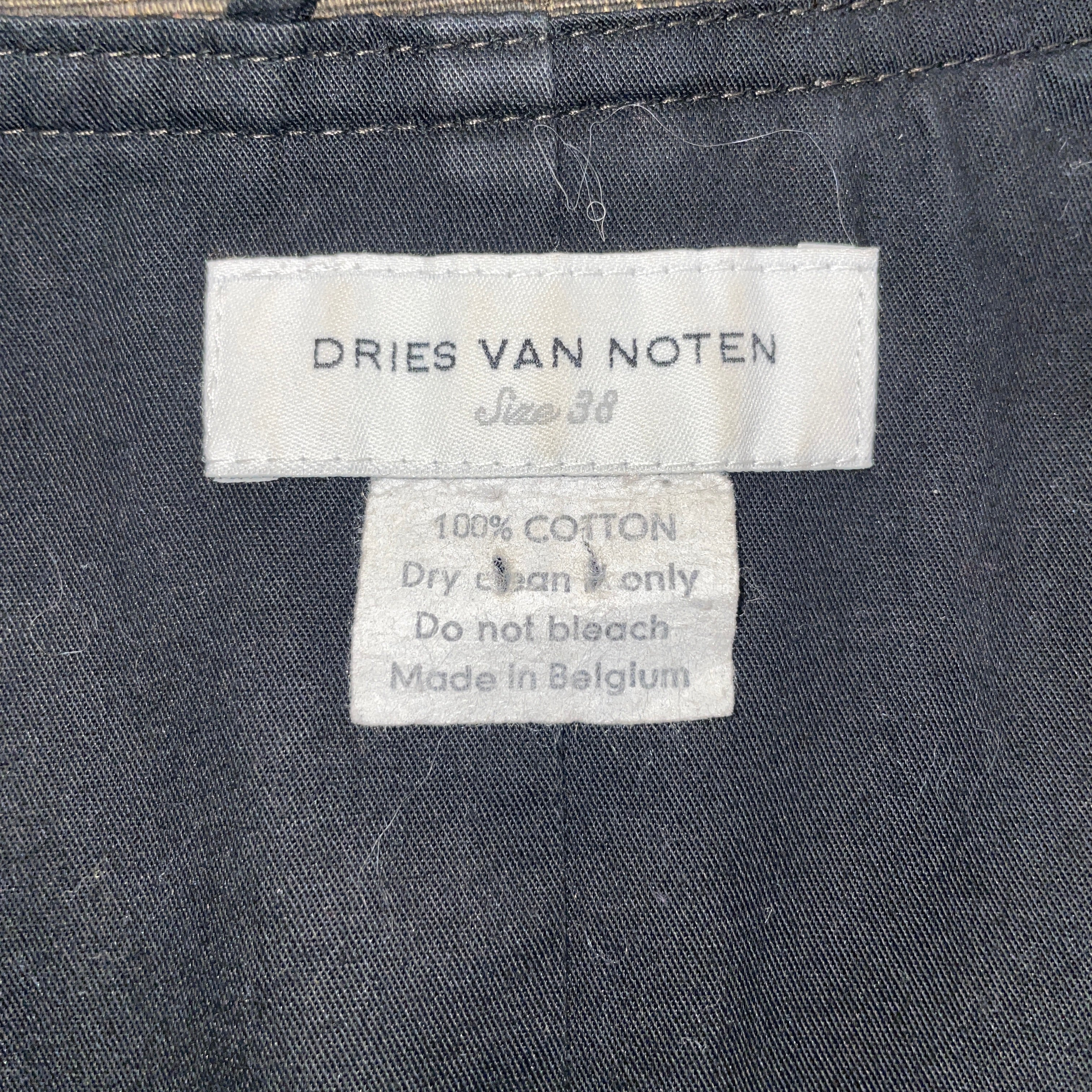 DRIES VAN NOTEN/Tailored Jkt/38/Cotton/KHK/ view 3