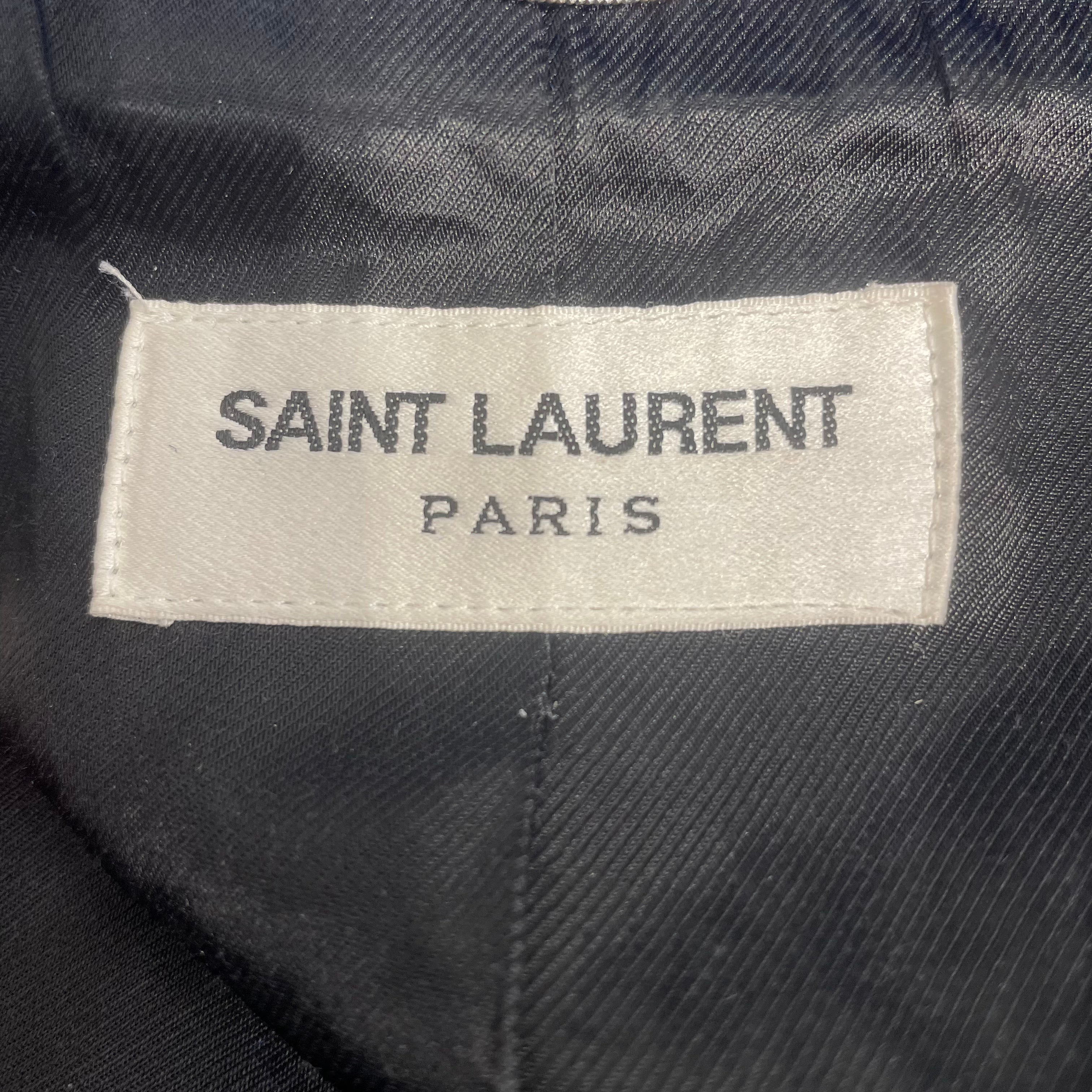 SAINT LAURENT/Souvenir Jkt/48/Wool/BLU/2021 TEDDY JACKET view 3