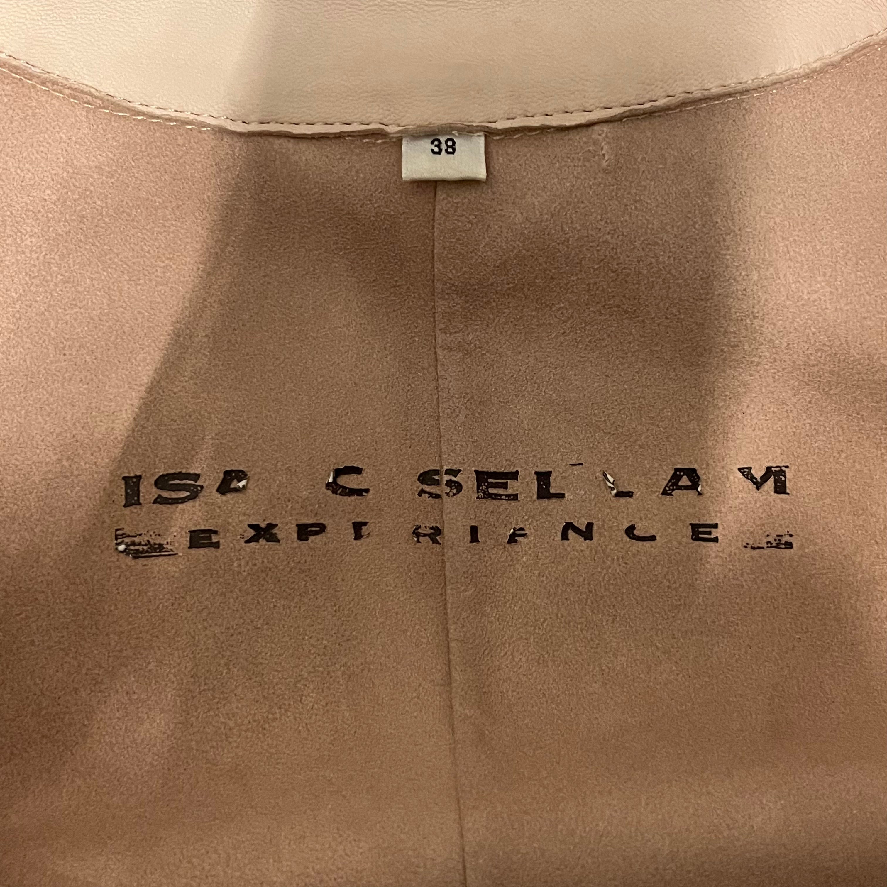 ISAAC SELLAM/Leather Jkt/38/Leather/CRM/wood buttons view 3