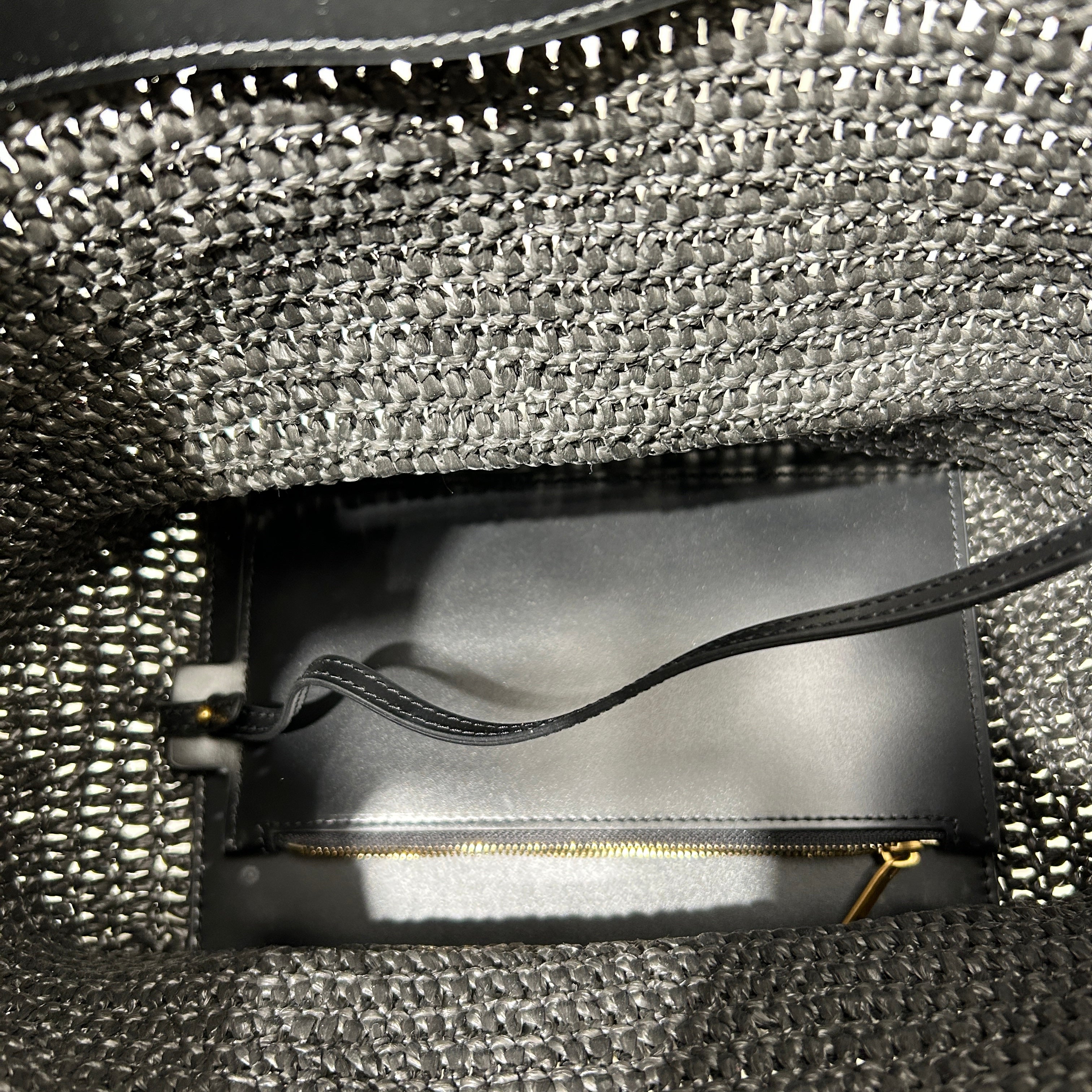 SAINT LAURENT/Hand Bag/BLK/le 37 raffia bucket view 3
