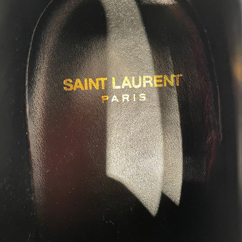 YVES SAINT LAURENT/Loafers/US 7.5/Leather/BLK/