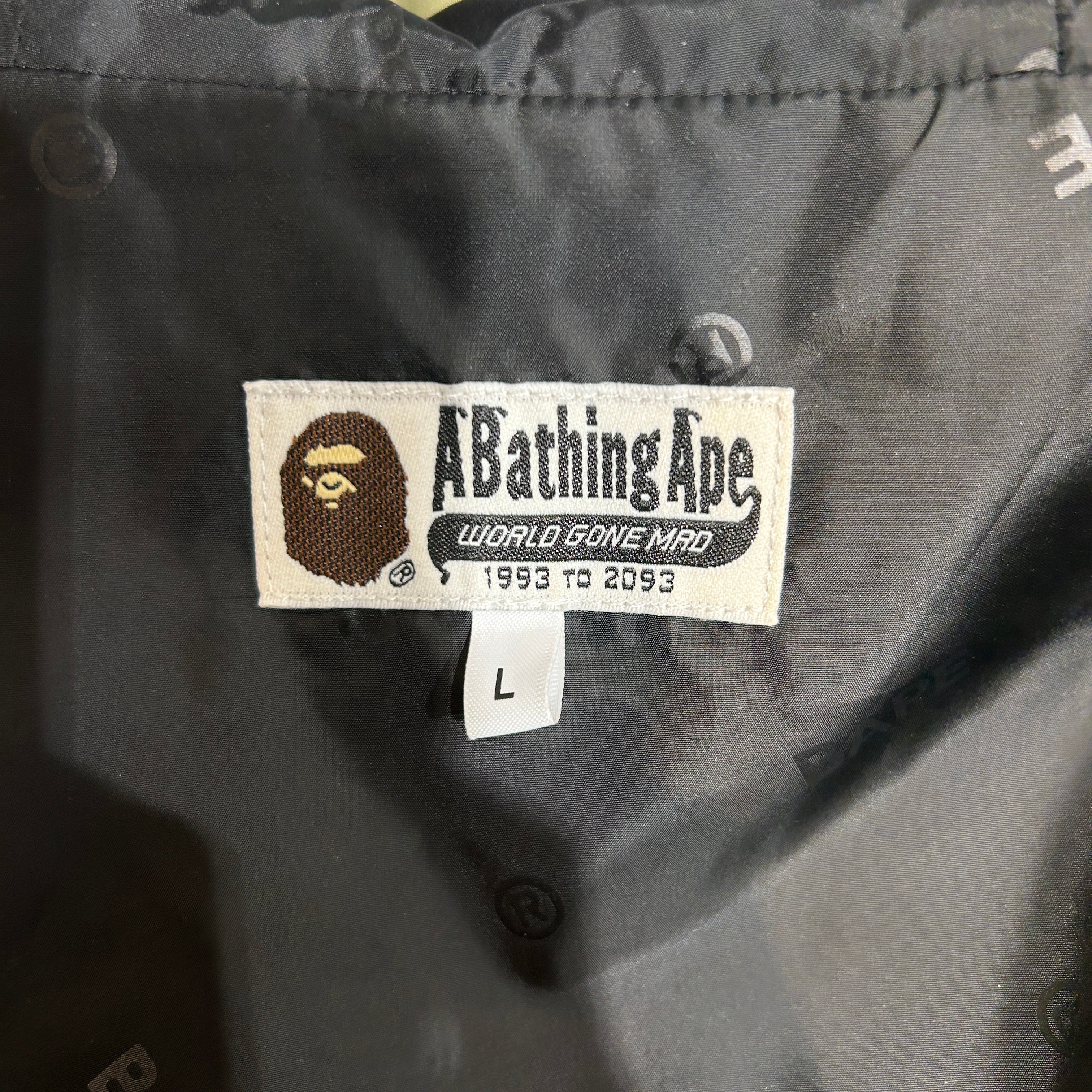 A BATHING APE/Windbreaker/L/Nylon/GRN/Camouflage/Camo Shark Windbreaker view 3