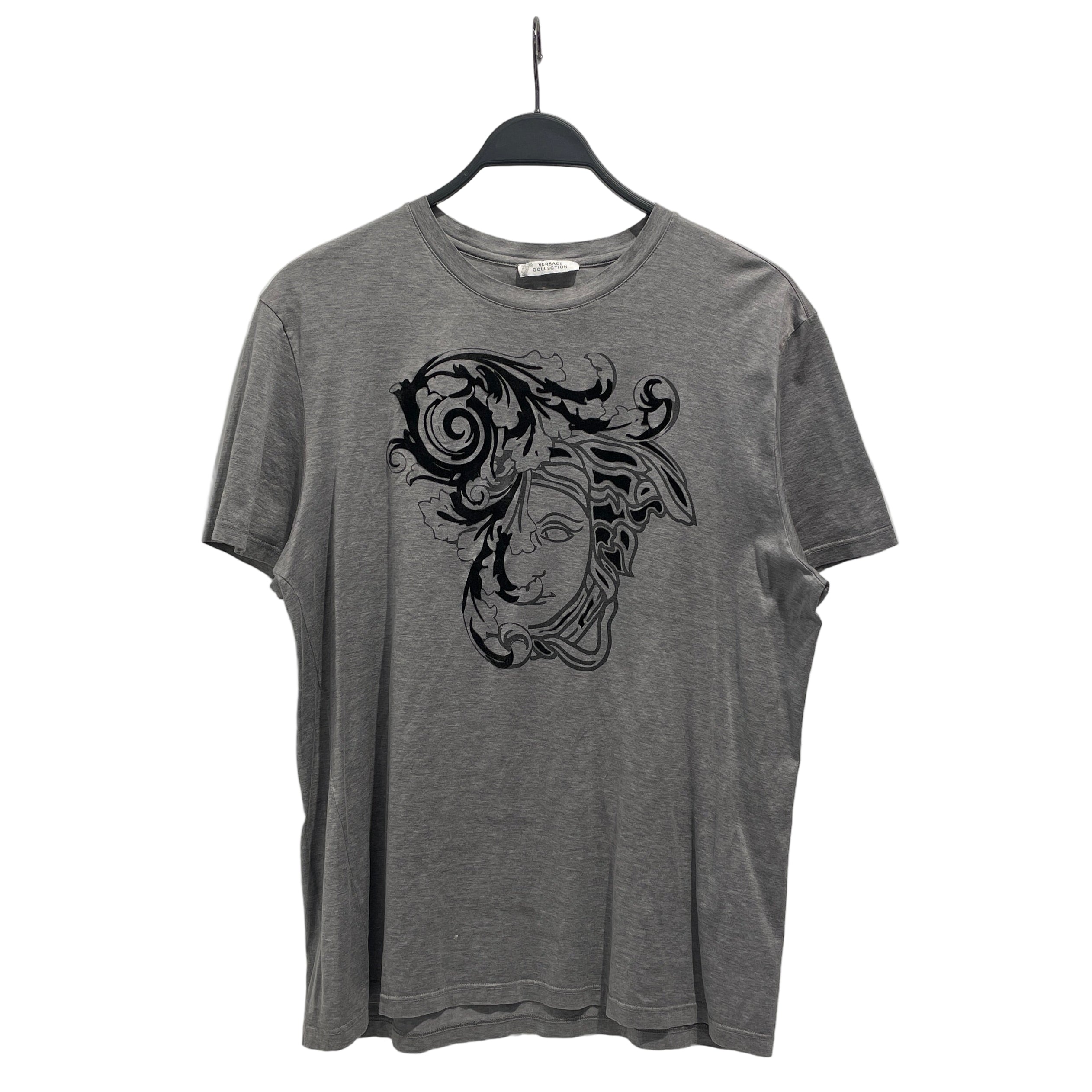 VERSACE/T-Shirt/L/Cotton/GRY/Graphic/ view 1