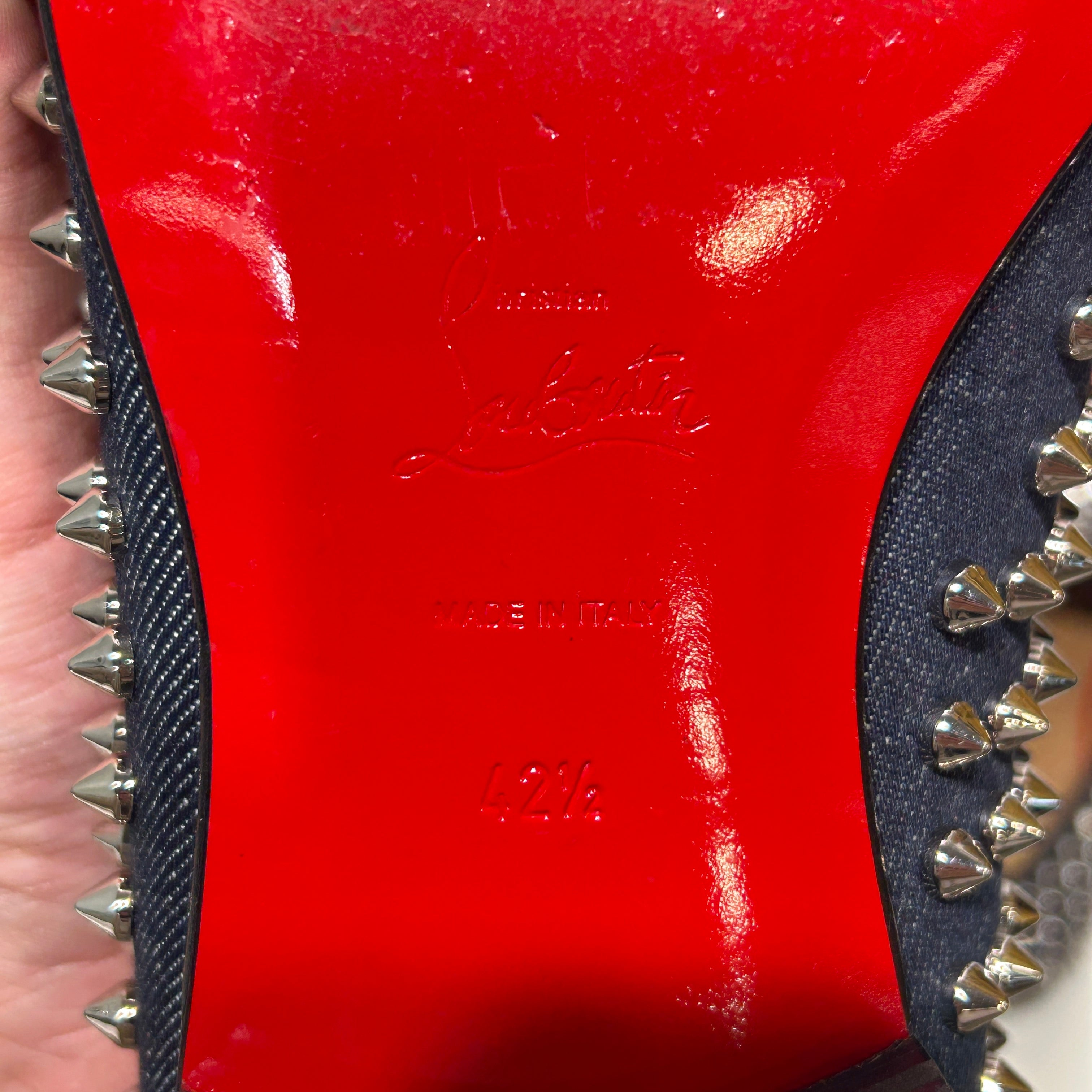 Christian Louboutin/Loafers/EU 42.5/Denim/NVY/SPIKE DANDELION view 4