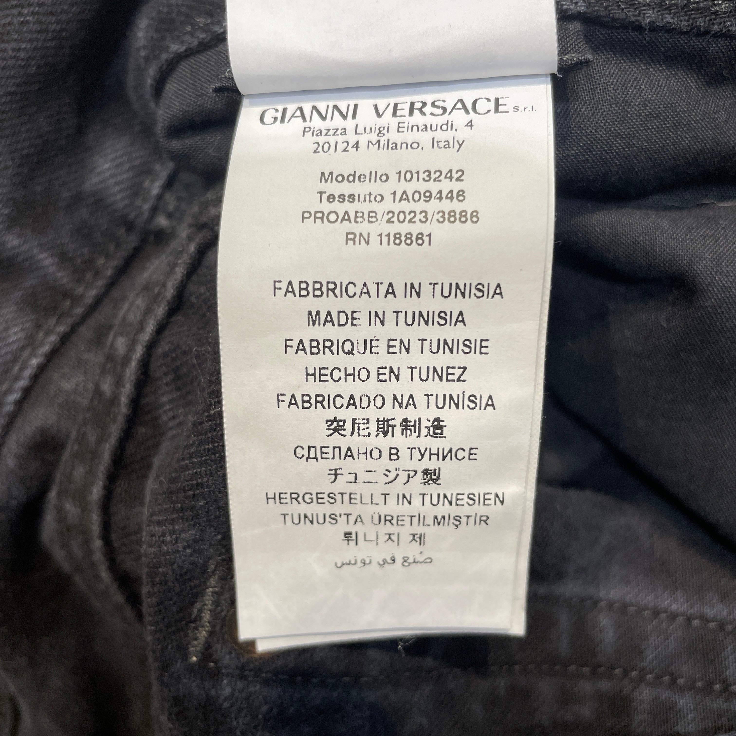 VERSACE/Skinny Pants/32/Denim/BLK/Front Logo Lock Jeans view 5