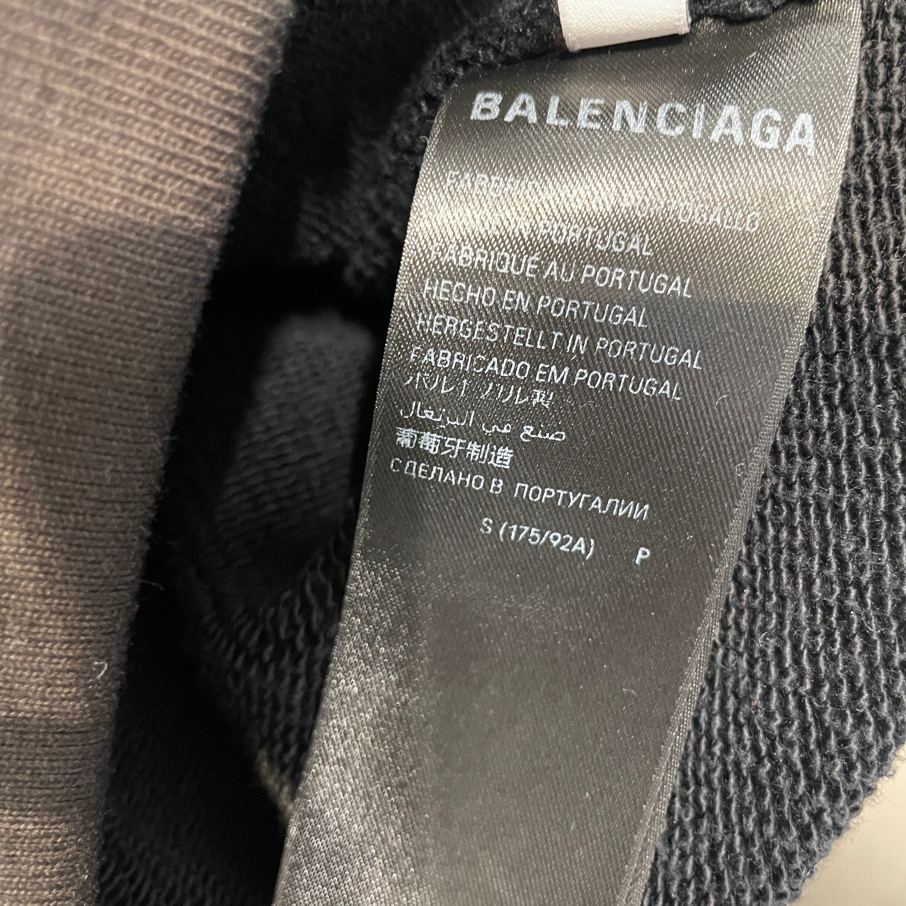 BALENCIAGA/Zip Up Hoodie/S/Cotton/BLK/ view 3