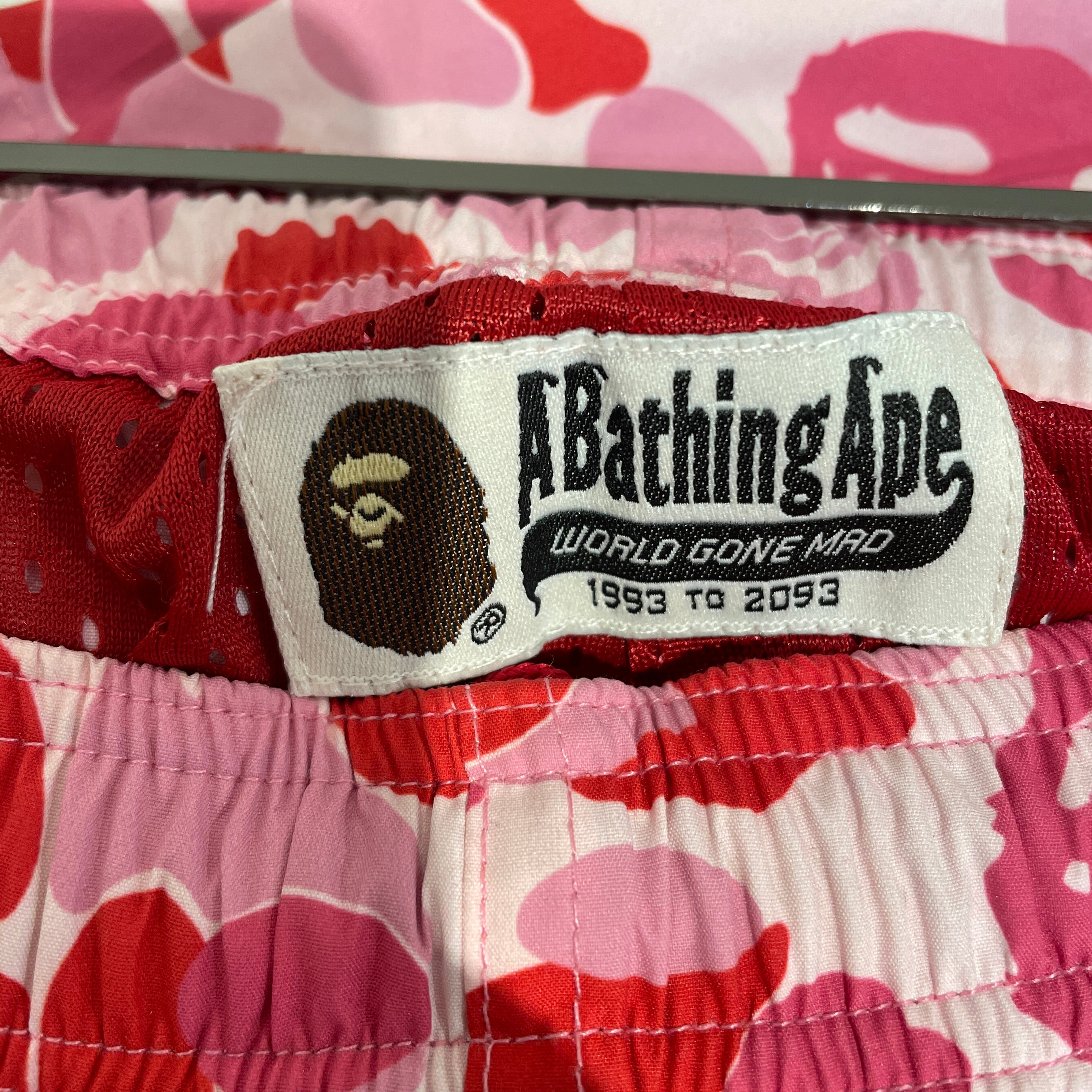 A BATHING APE/Shorts/L/Polyester/PNK/Camouflage/ABC Camo Swim Shorts view 3