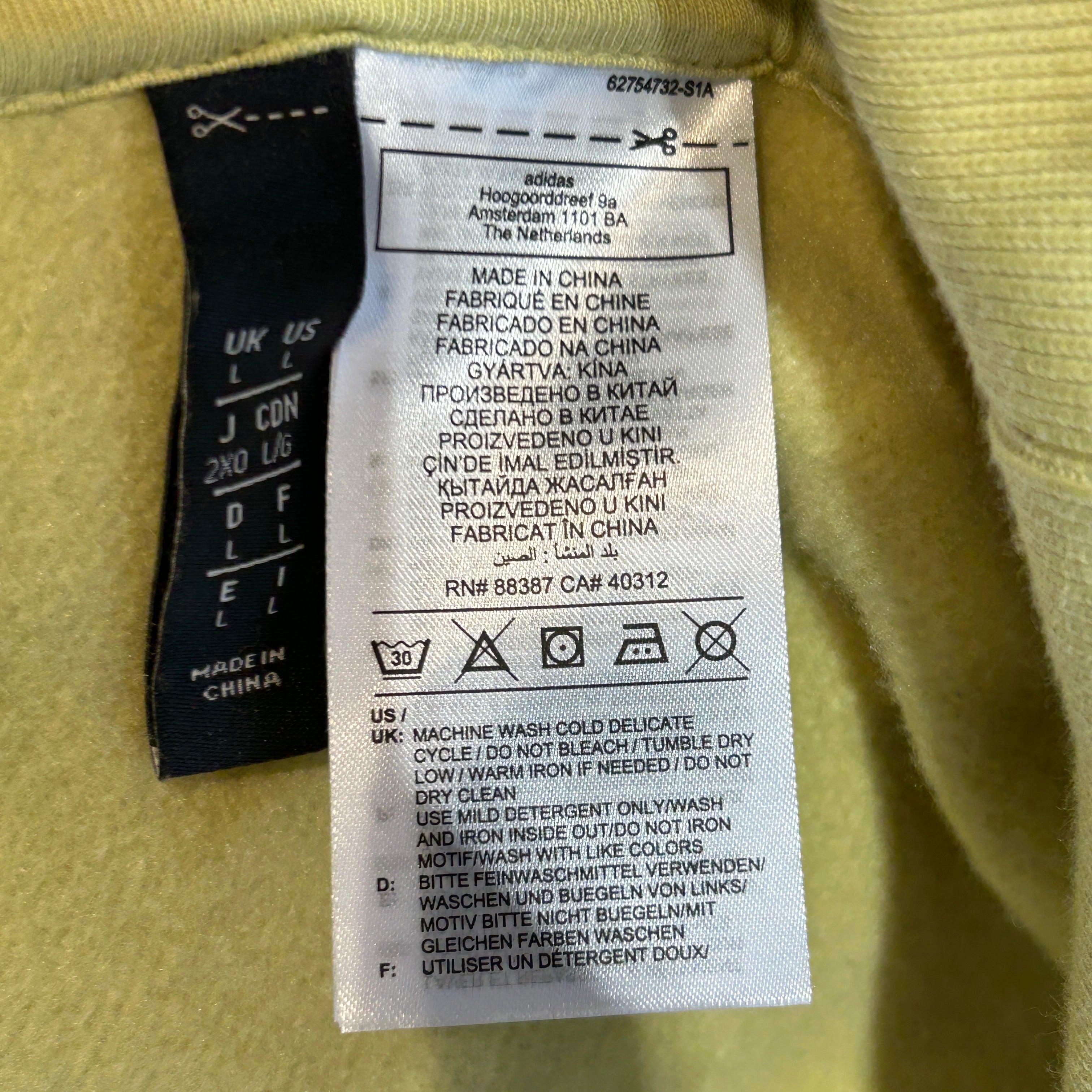 adidas/FEAR OF GOD/Hoodie/L/Cotton/GRN/Blue Logo Oversized Hoodie view 4