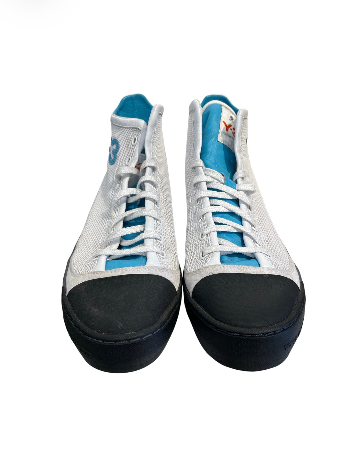 Y-3/Hi-Sneakers/US 9.5/Nylon/WHT/Y-3 new bball high tops view 1