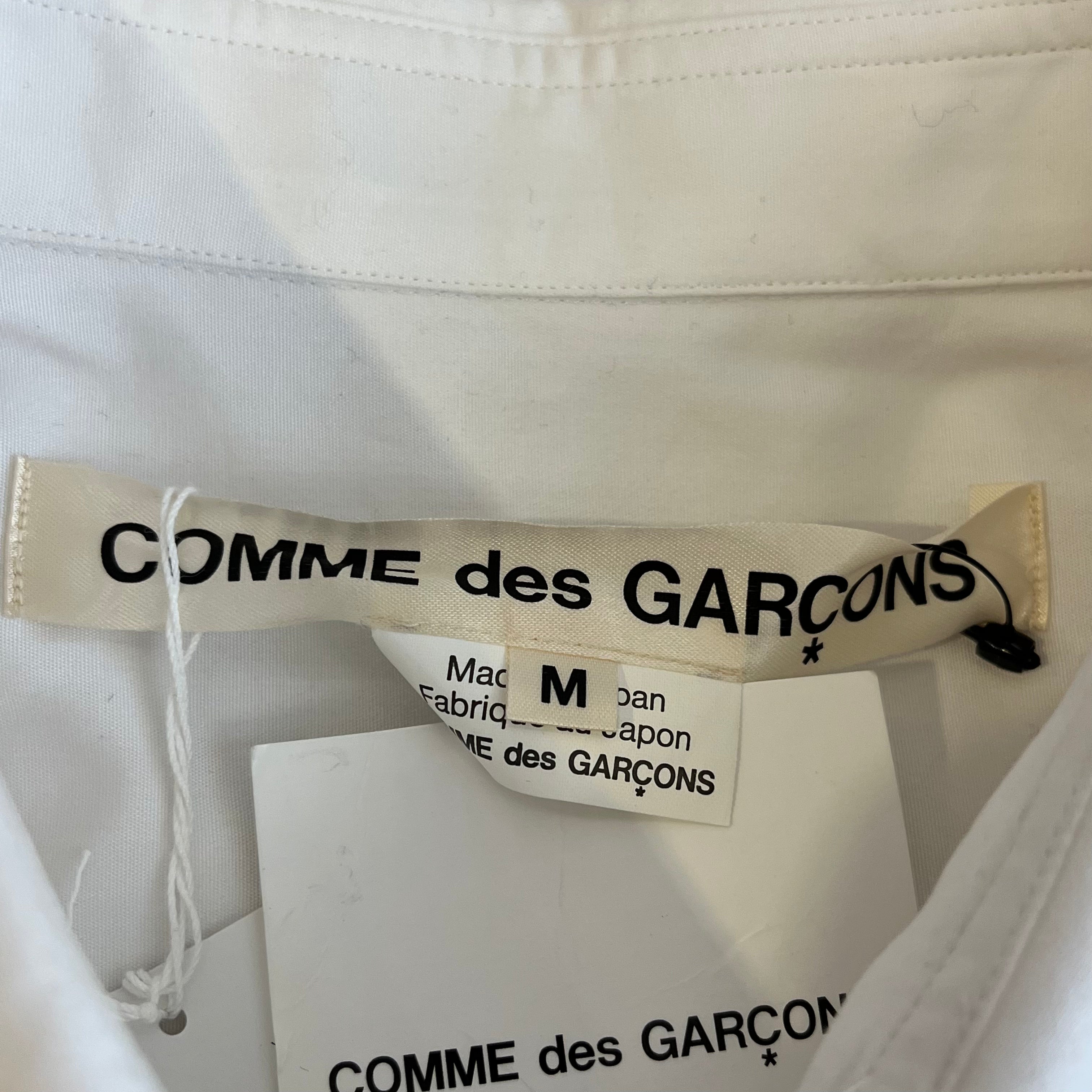 COMME des GARCONS/LS Shirt/M/Cotton/WHT/RUFFLE BUTTON-UP view 3