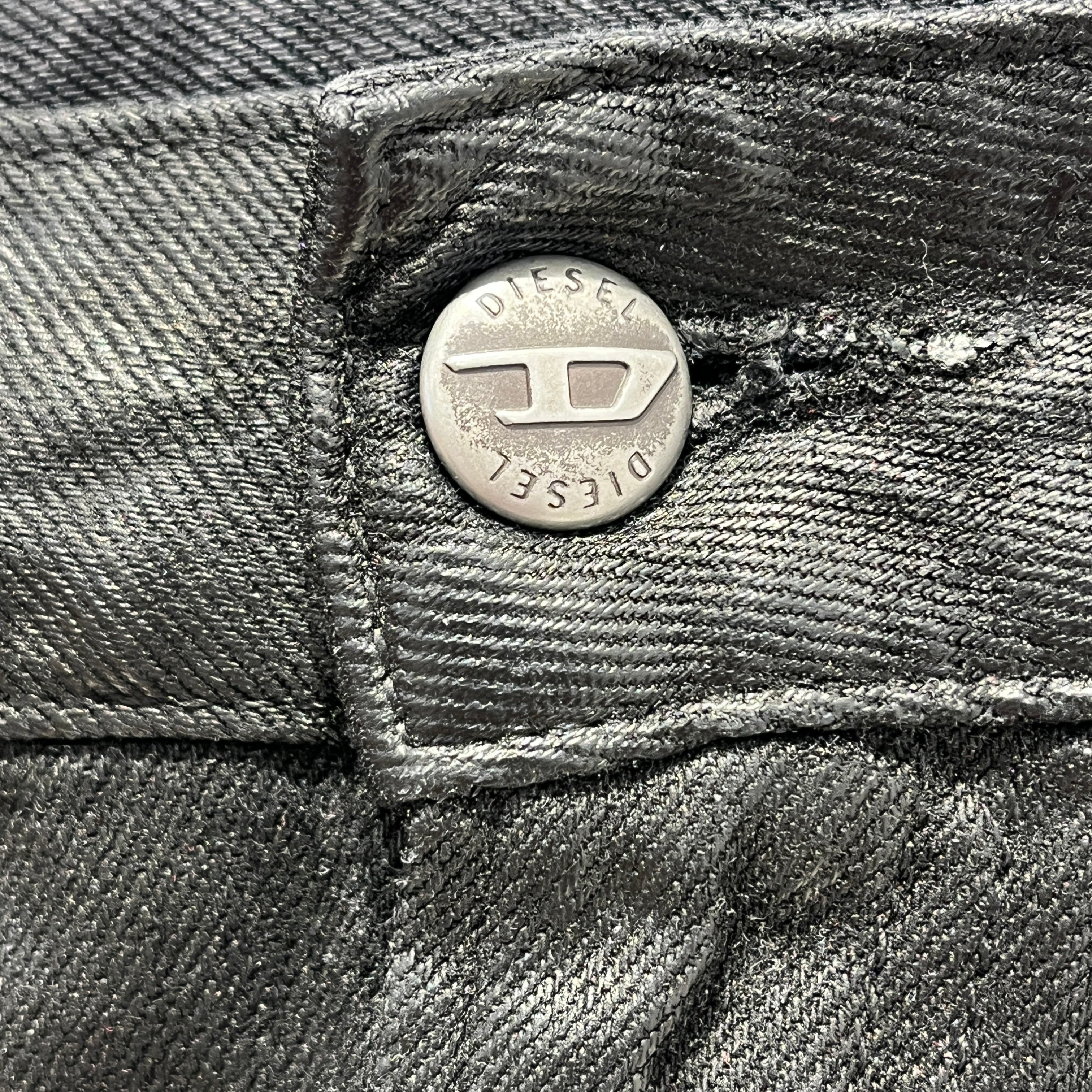 DIESEL/Bottoms/26/Denim/BLK/DENIM WAXED SKIRT view 5