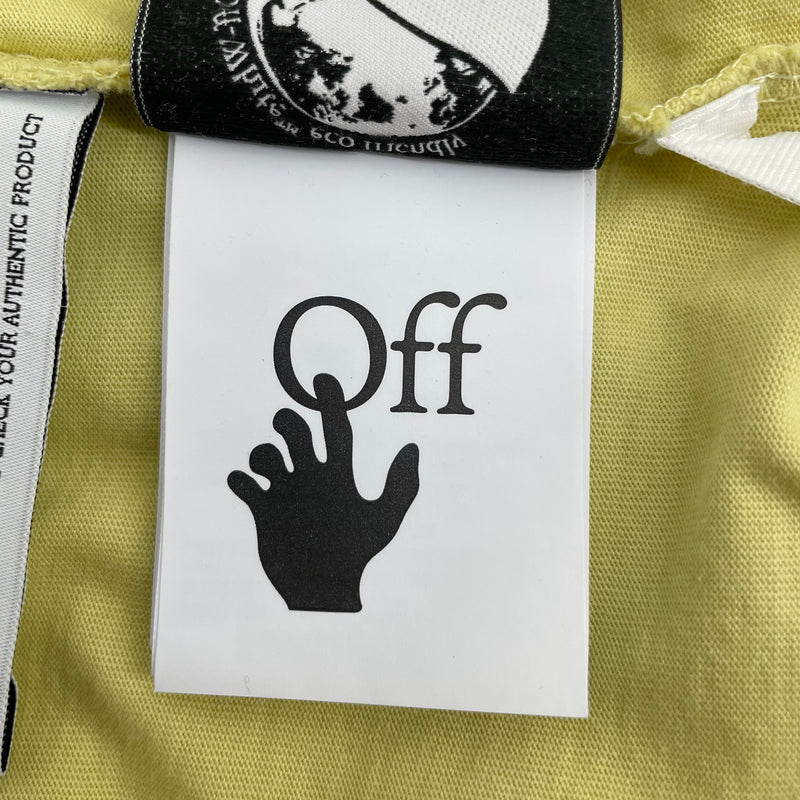 OFF-WHITE/T-Shirt/XS/Cotton/YEL/PURPLE FLOWER
