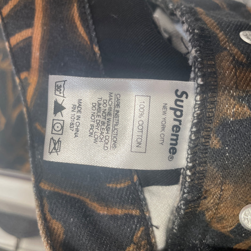 Supreme/Straight Pants/32/Denim/BRW/Button Fly/All Over Print/SS20 Waves Regular Jean