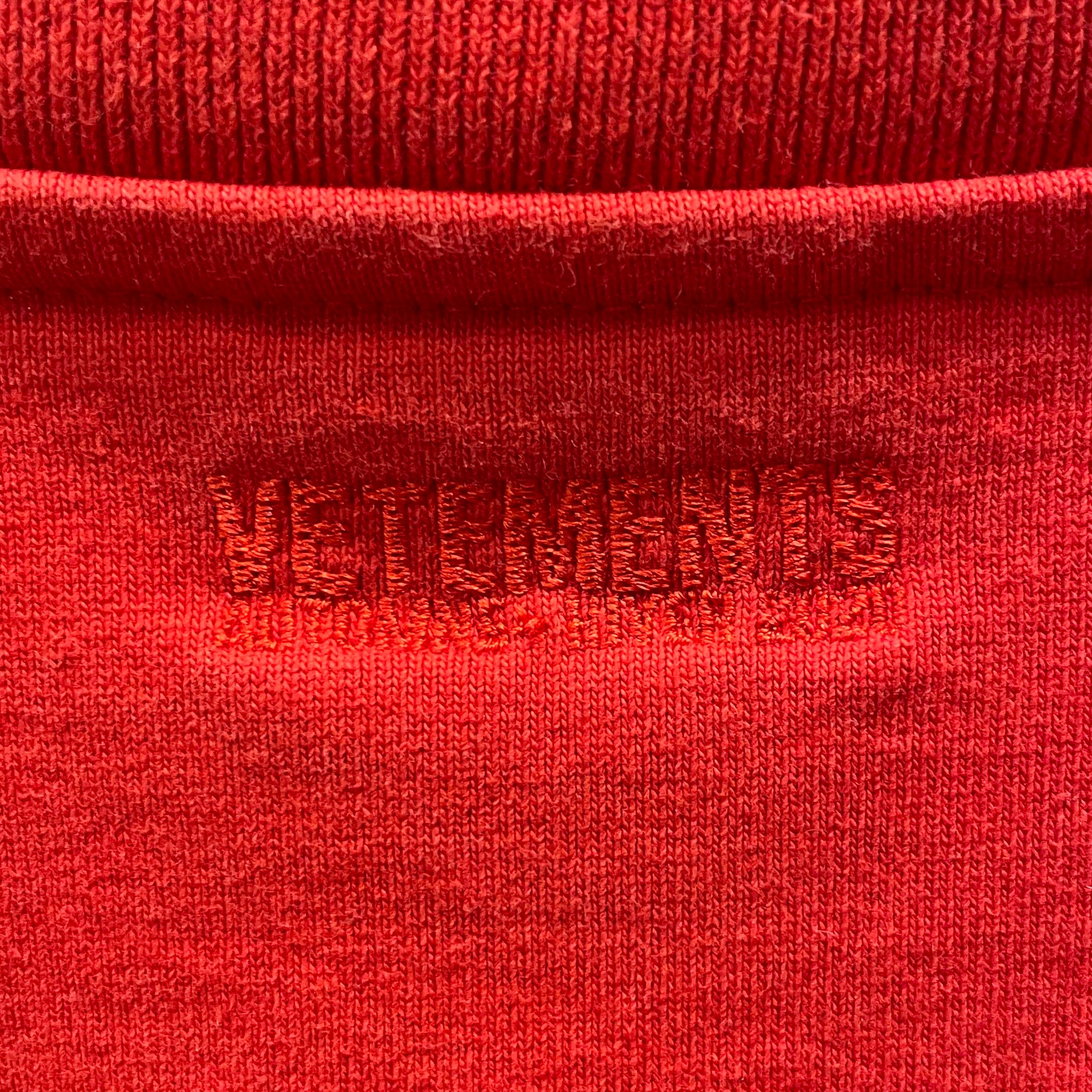 VETEMENTS/Sweatshirt/L/Cotton/RED/HOT SAUCE view 3