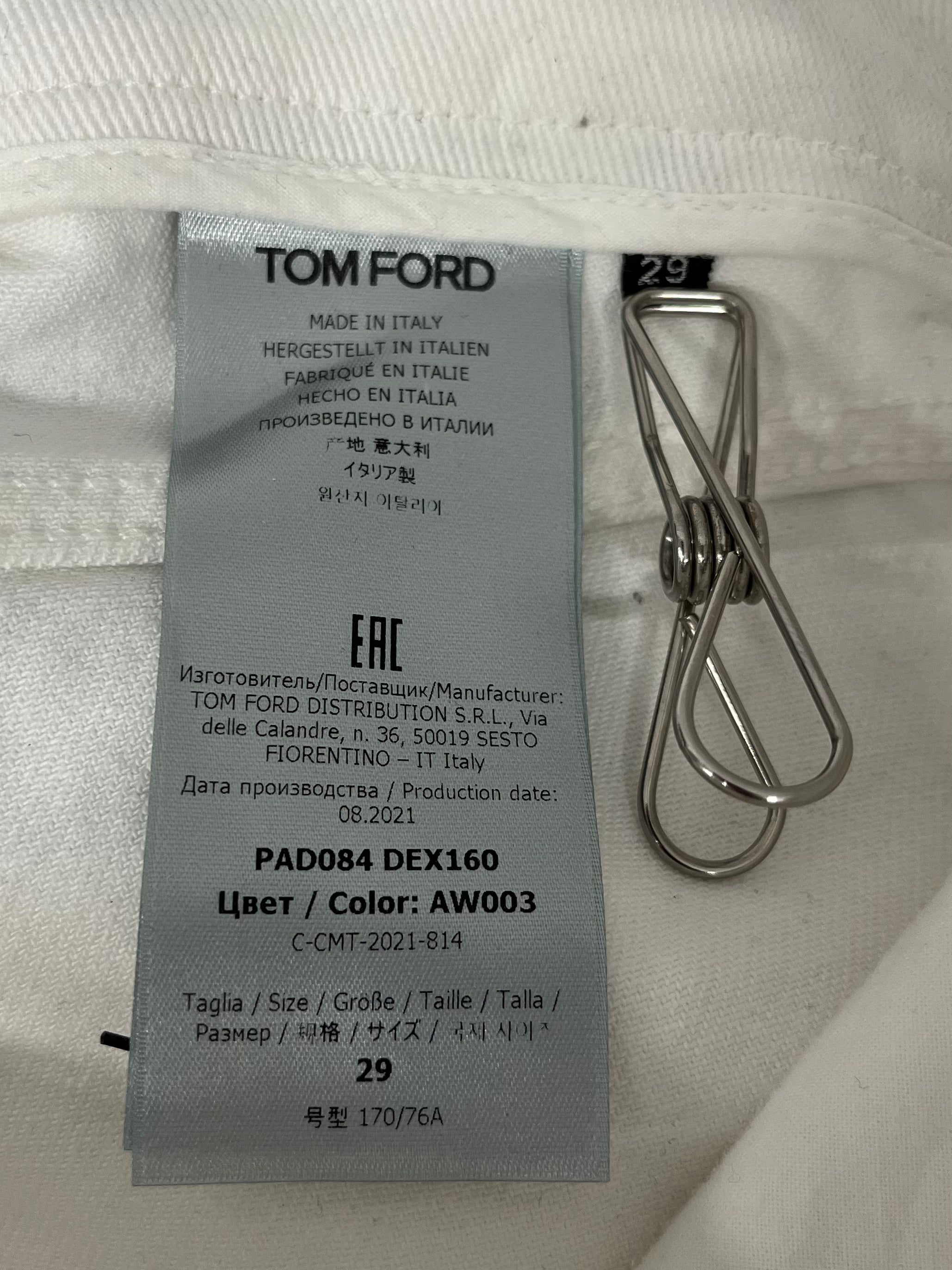 TOM FORD/Skinny Pants/29/Denim/WHT/GOLD DETAILS + ZIPS view 4