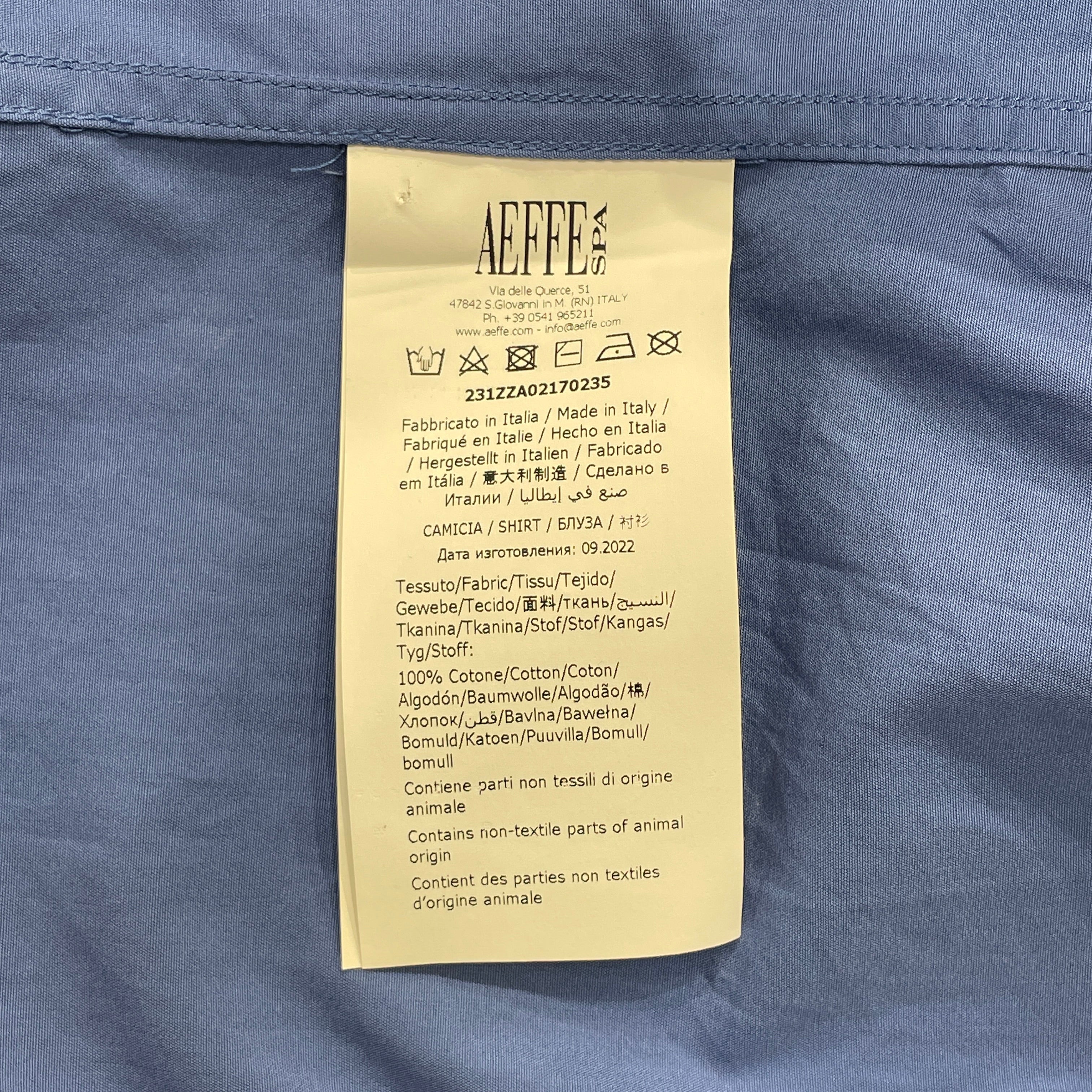 MOSCHINO/Shirt/16/Cotton/BLU/WORK SHIRT, RUBBER LOGO view 4