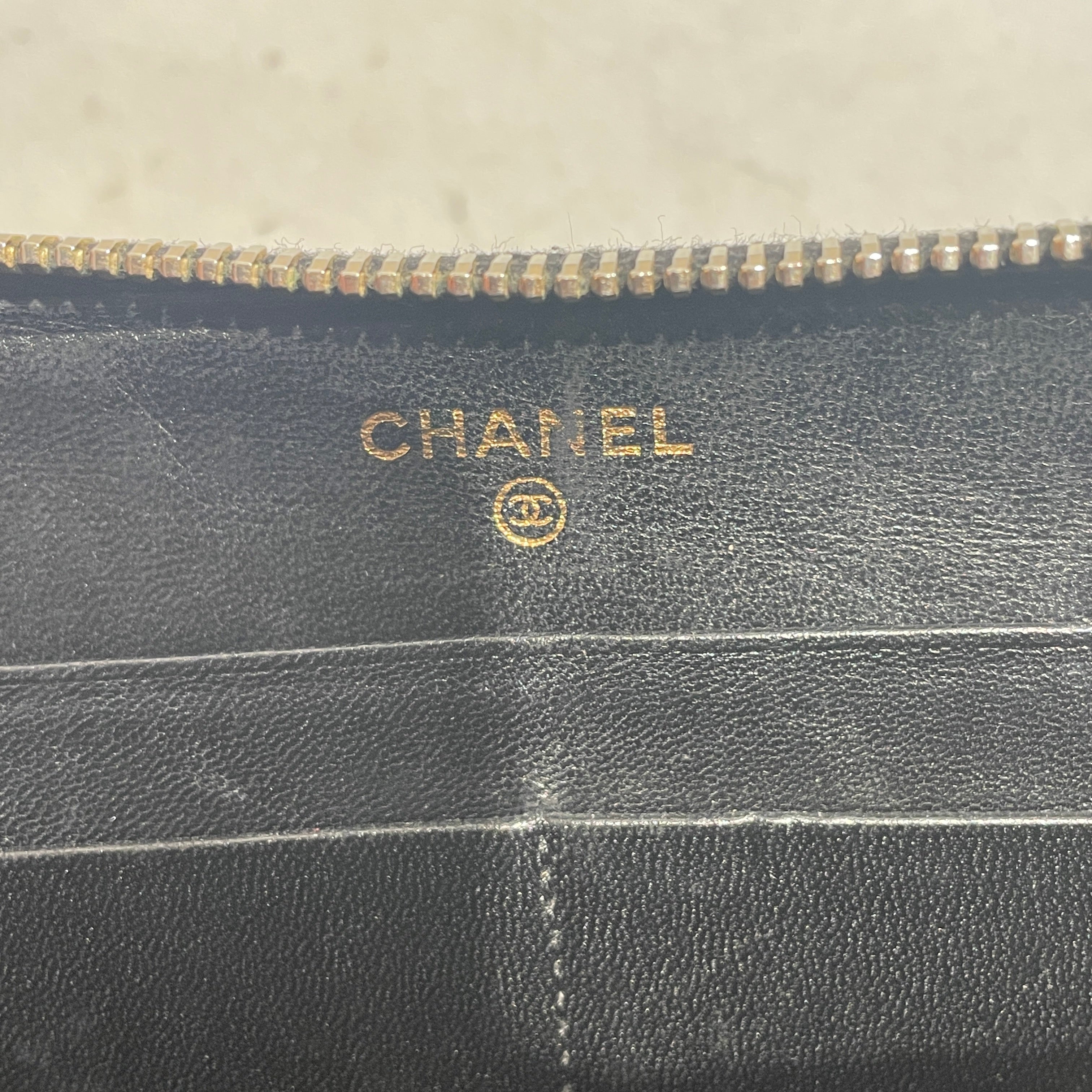 CHANEL/Long Wallet/Leather/BLK/L's/12646779 view 4