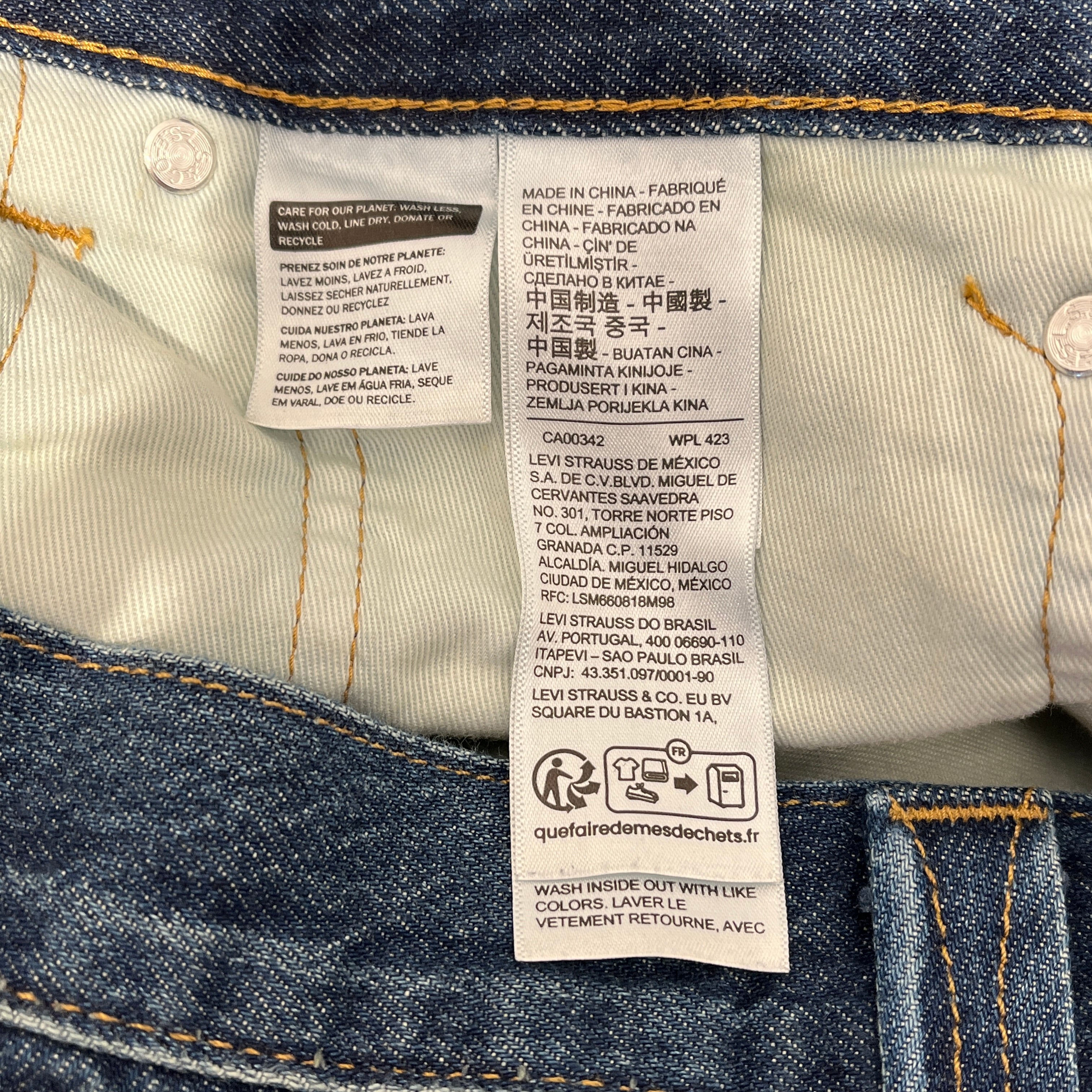 Levi's/Kiko Kostadinov/Pants/32/Denim/BLU/side knee embroidery view 5