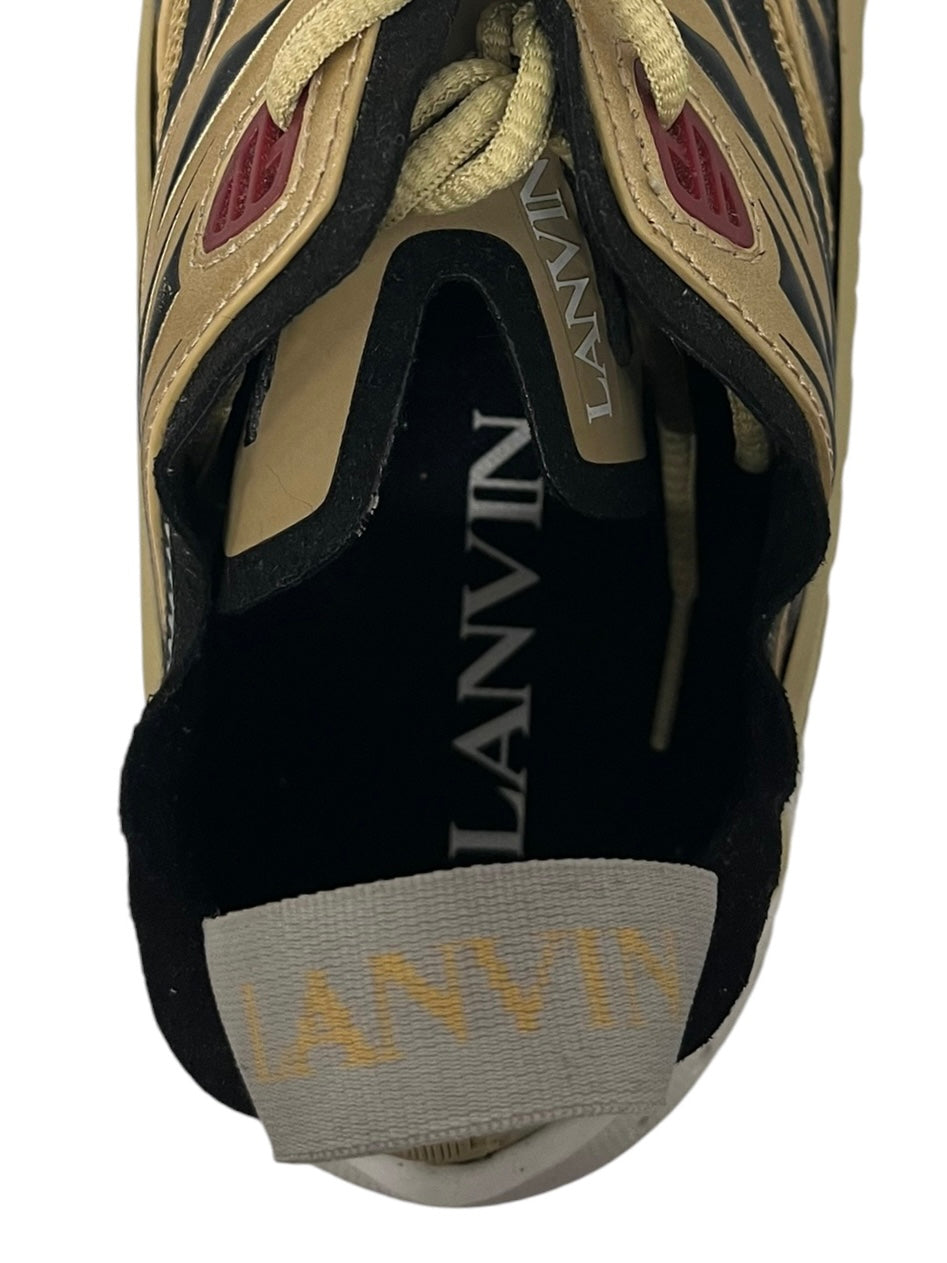 LANVIN/Low-Sneakers/EU 44/Polyester/GLD/ANIMAL PRINT GOLD SNEAKER view 3