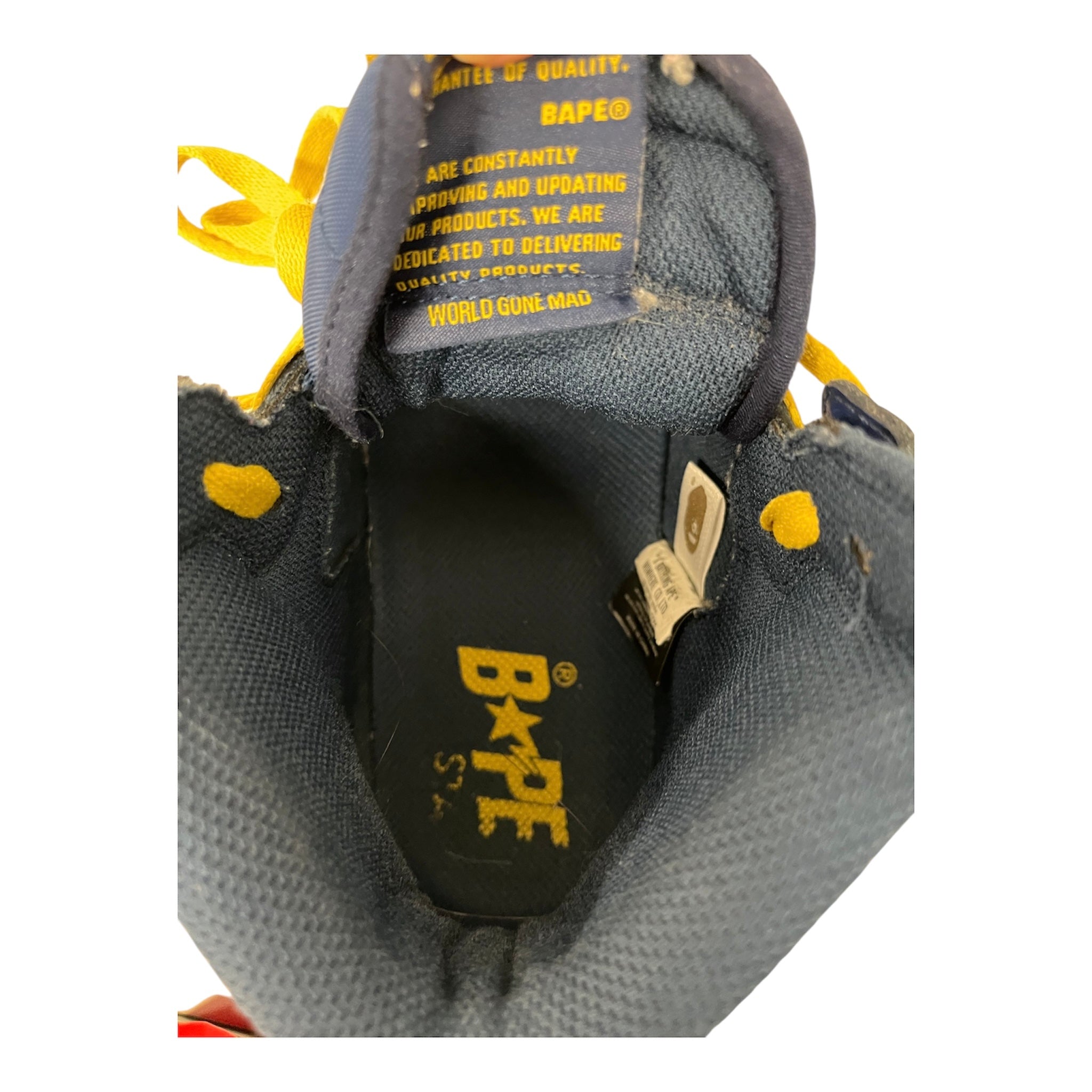 BAPE STA!/Hi-Sneakers/US 7/Leather/NVY/ view 4
