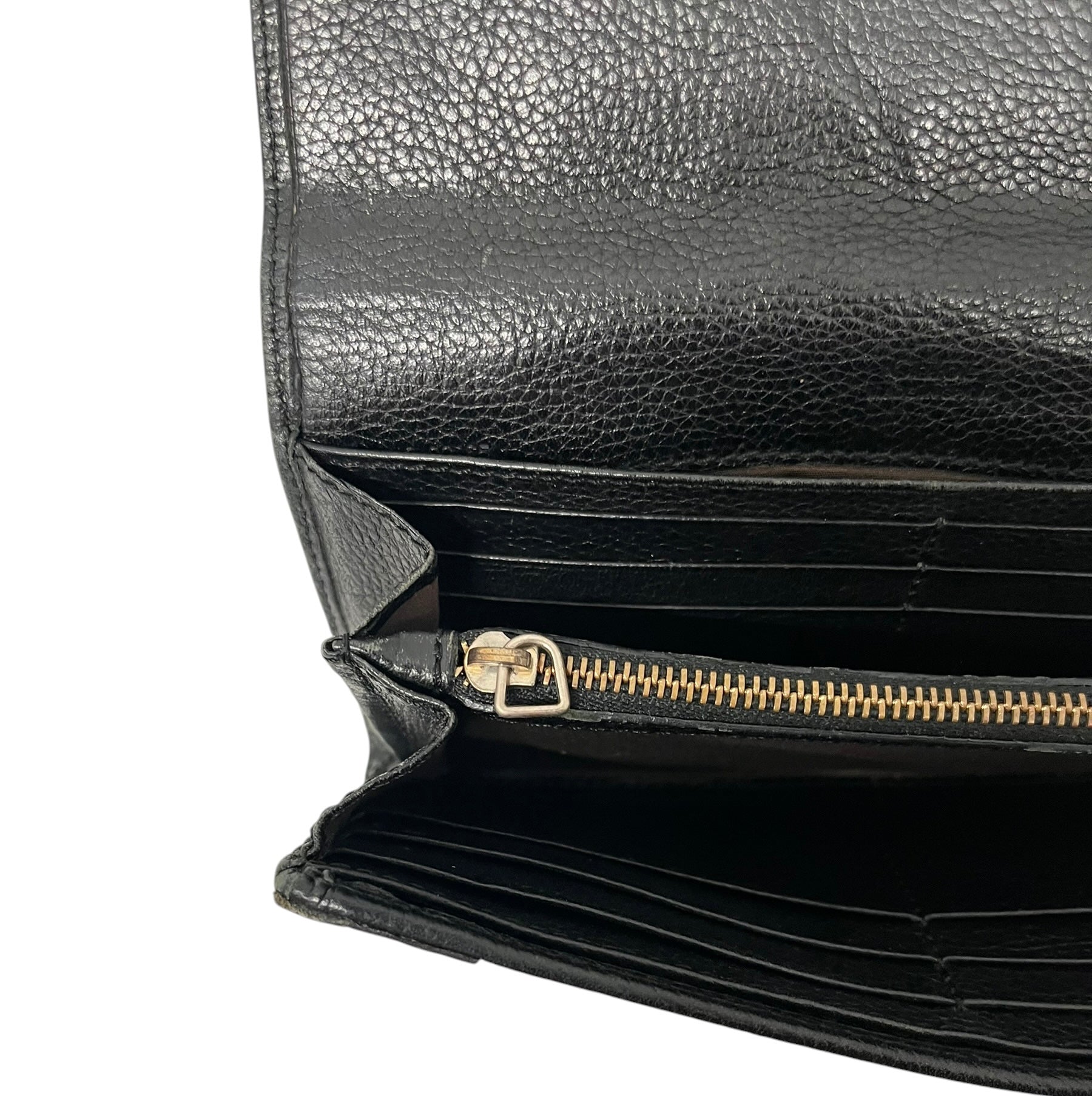 Chloe/Long Wallet/Leather/BLK/gold chloe logo wallet view 5