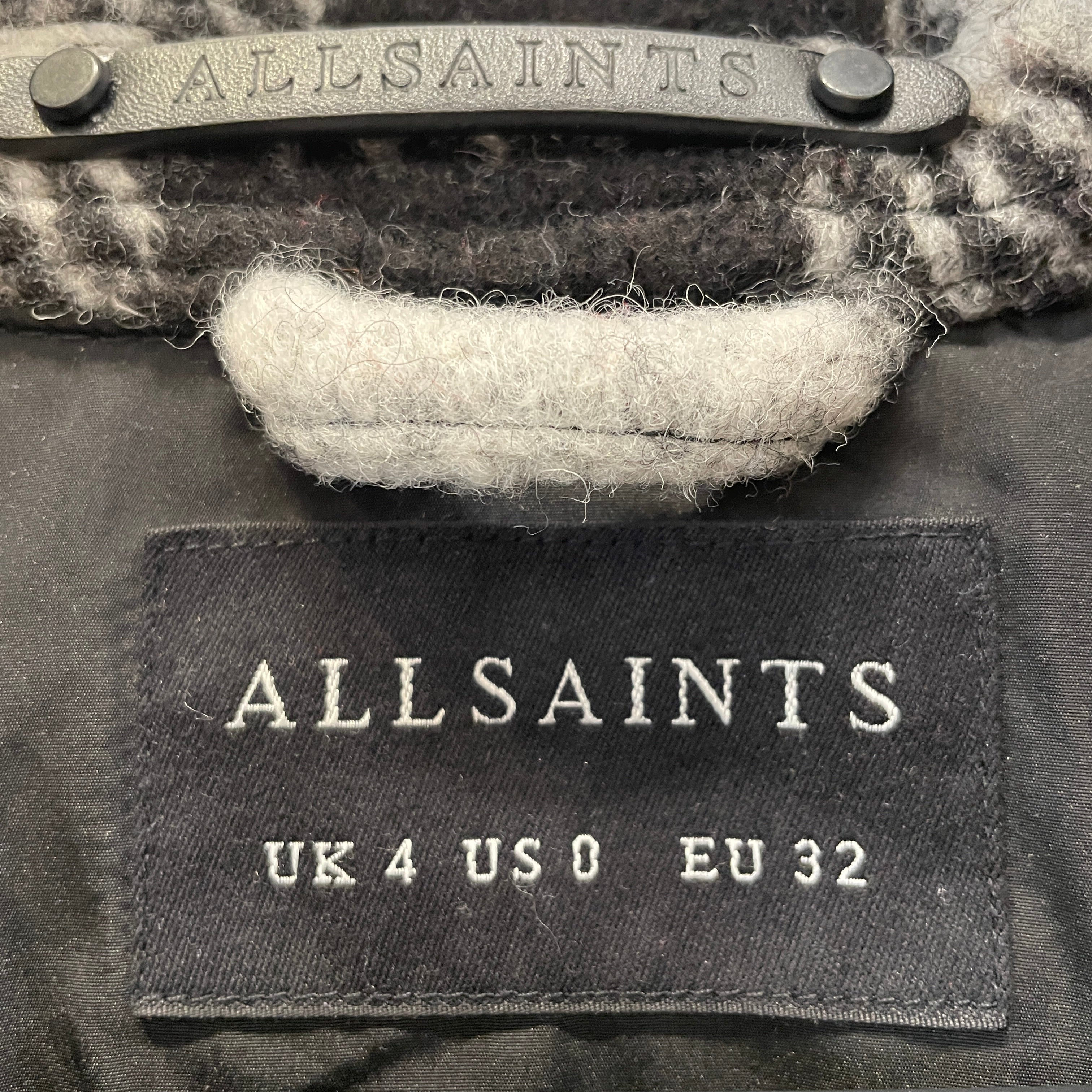 ALLSAINTS/Jacket/0/Gingham Check/Wool/BLK/Fenix Check Wool view 3