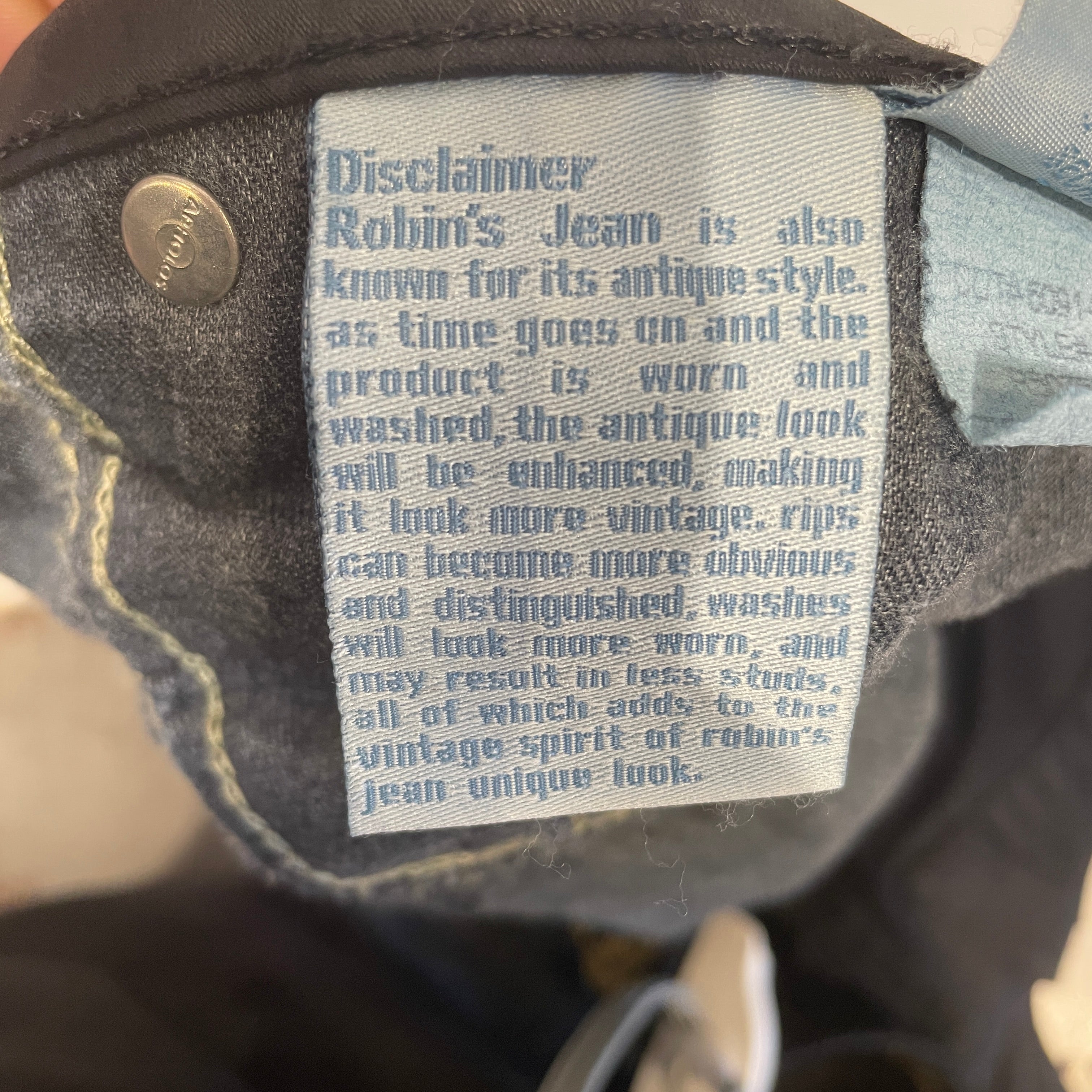 ROBIN'S JEAN/Skinny Pants/38/Denim/BLK/zip leg opening view 6