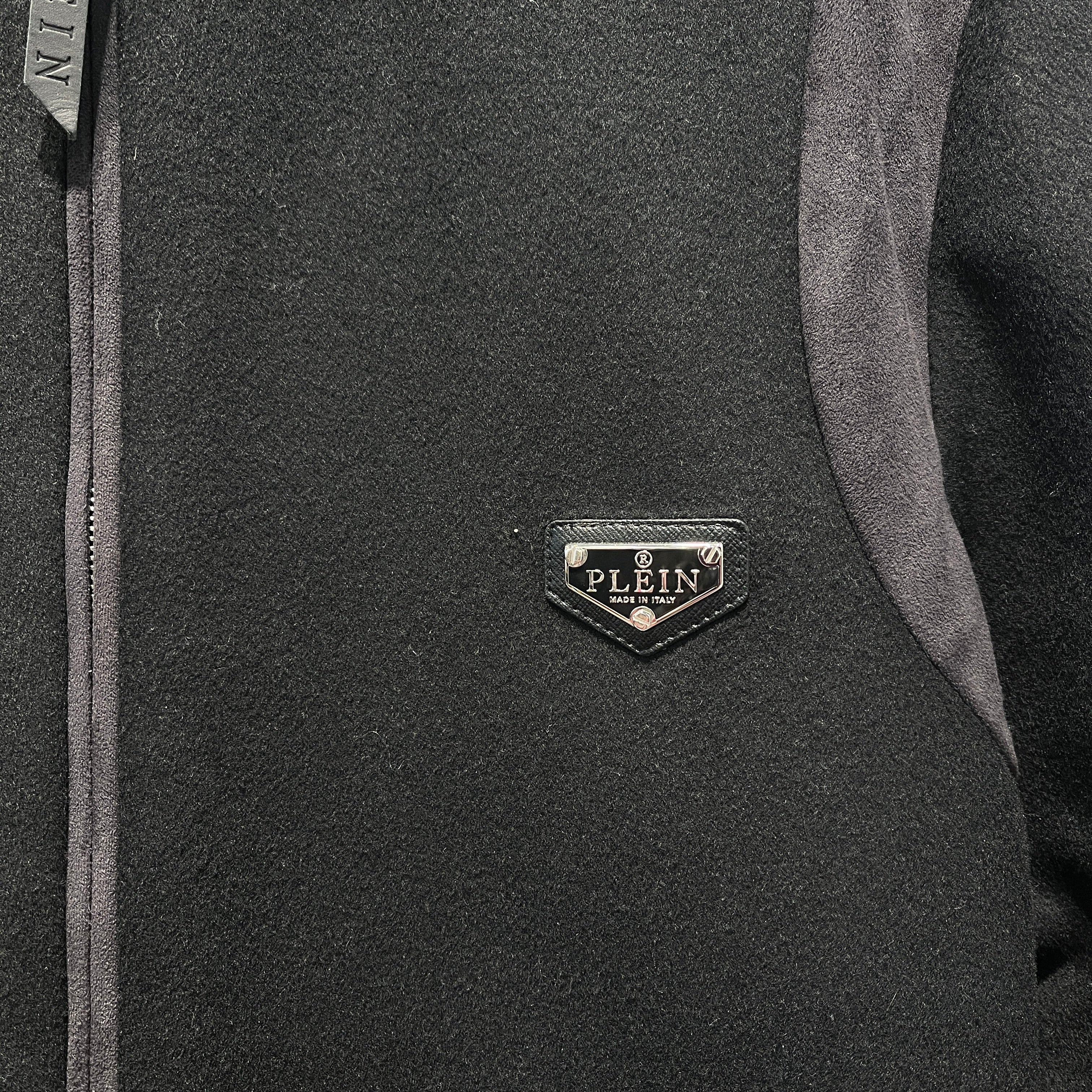 PHILIPP PLEIN/Jacket/M/Wool/BLK/Border/Wool Zip Jacket w Huge Zippers view 8