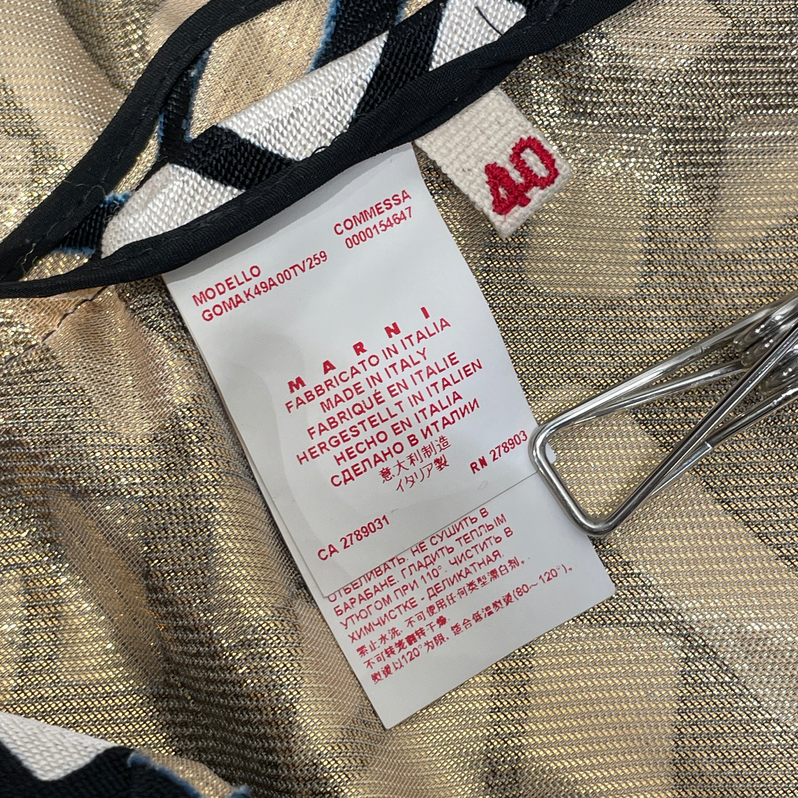 MARNI/Skirt/40/All Over Print/BLK/Midi Length/GLD LINING VISCOSE view 5