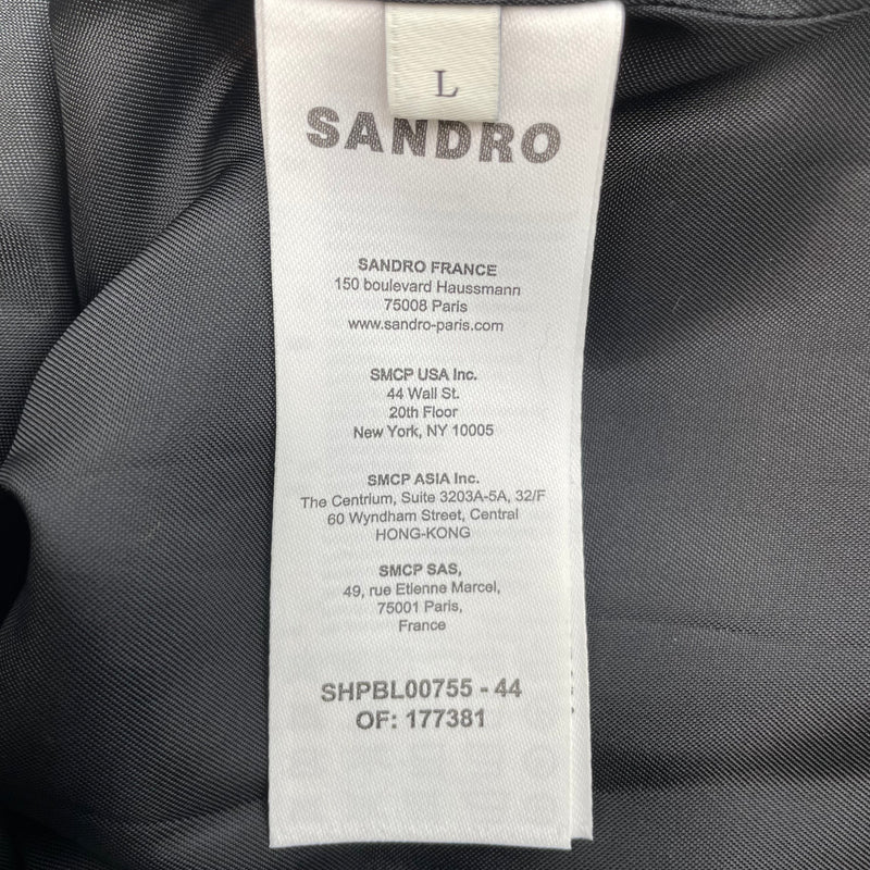 sandro/Shirt/L/Cotton/BLK/TWO POCKETS