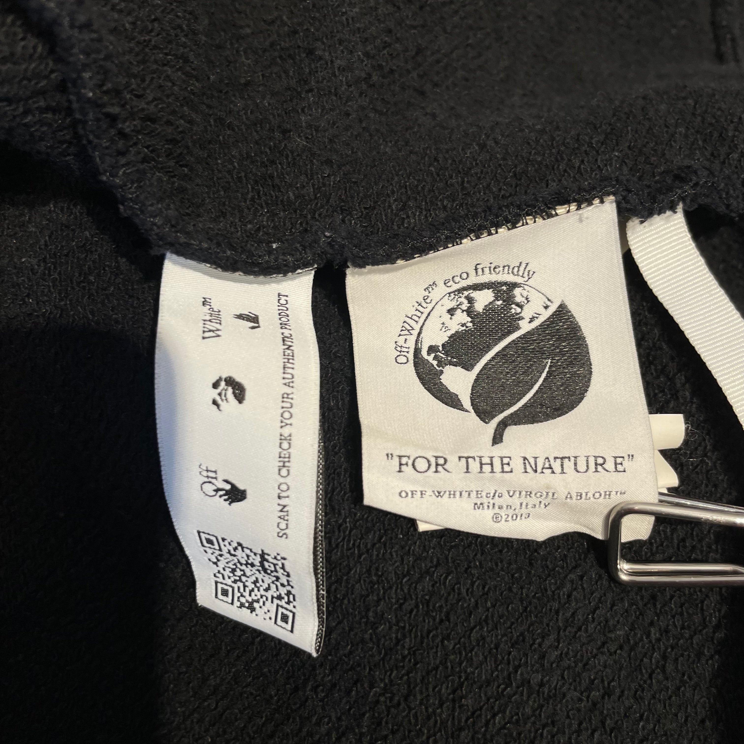 OFF-WHITE/Zip Up Hoodie/XS/Cotton/BLK/Off White White Chain Arrow view 5