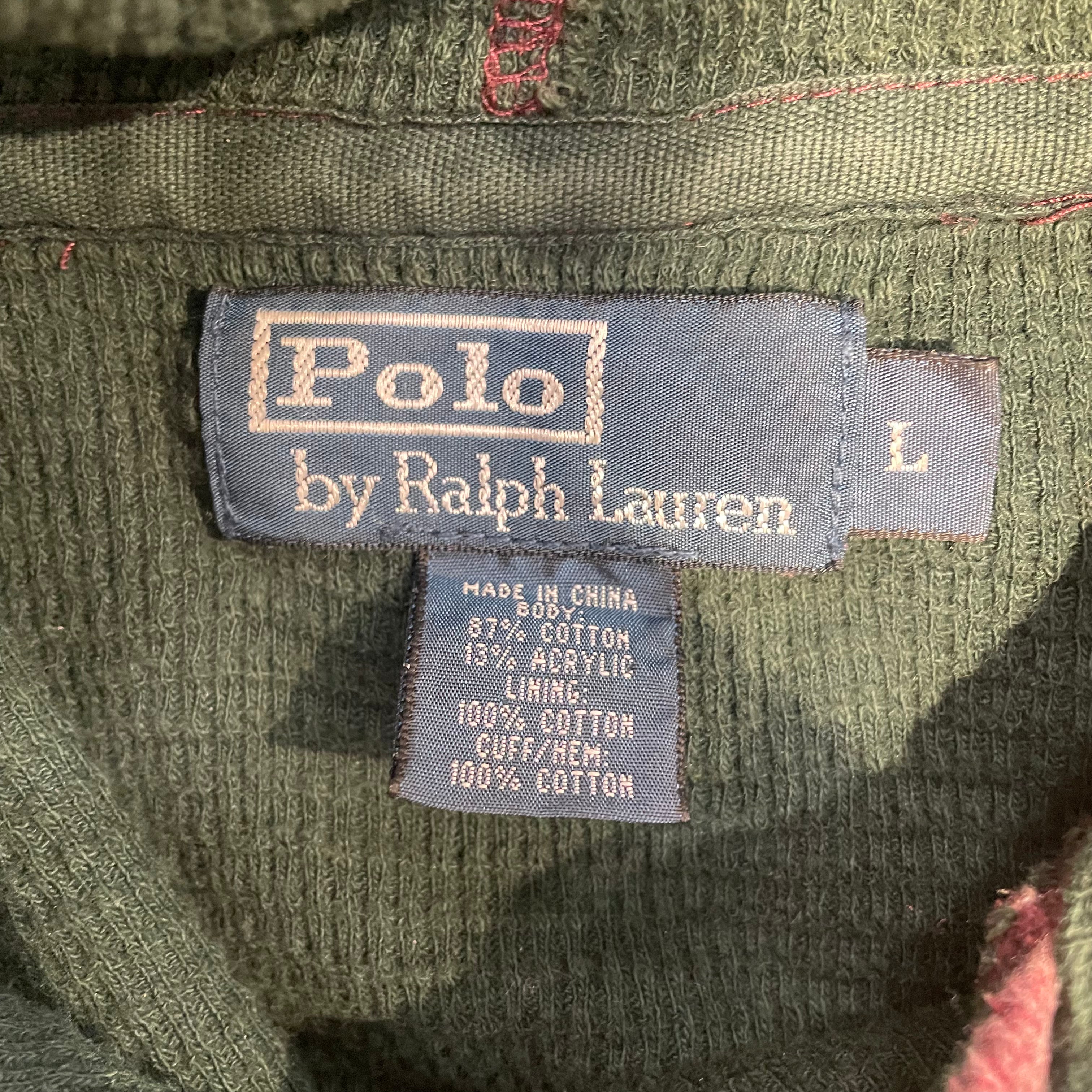 POLO RALPH LAUREN/Hoodie/L/All Over Print/Cotton/RED/AZTEC PATTERN view 3