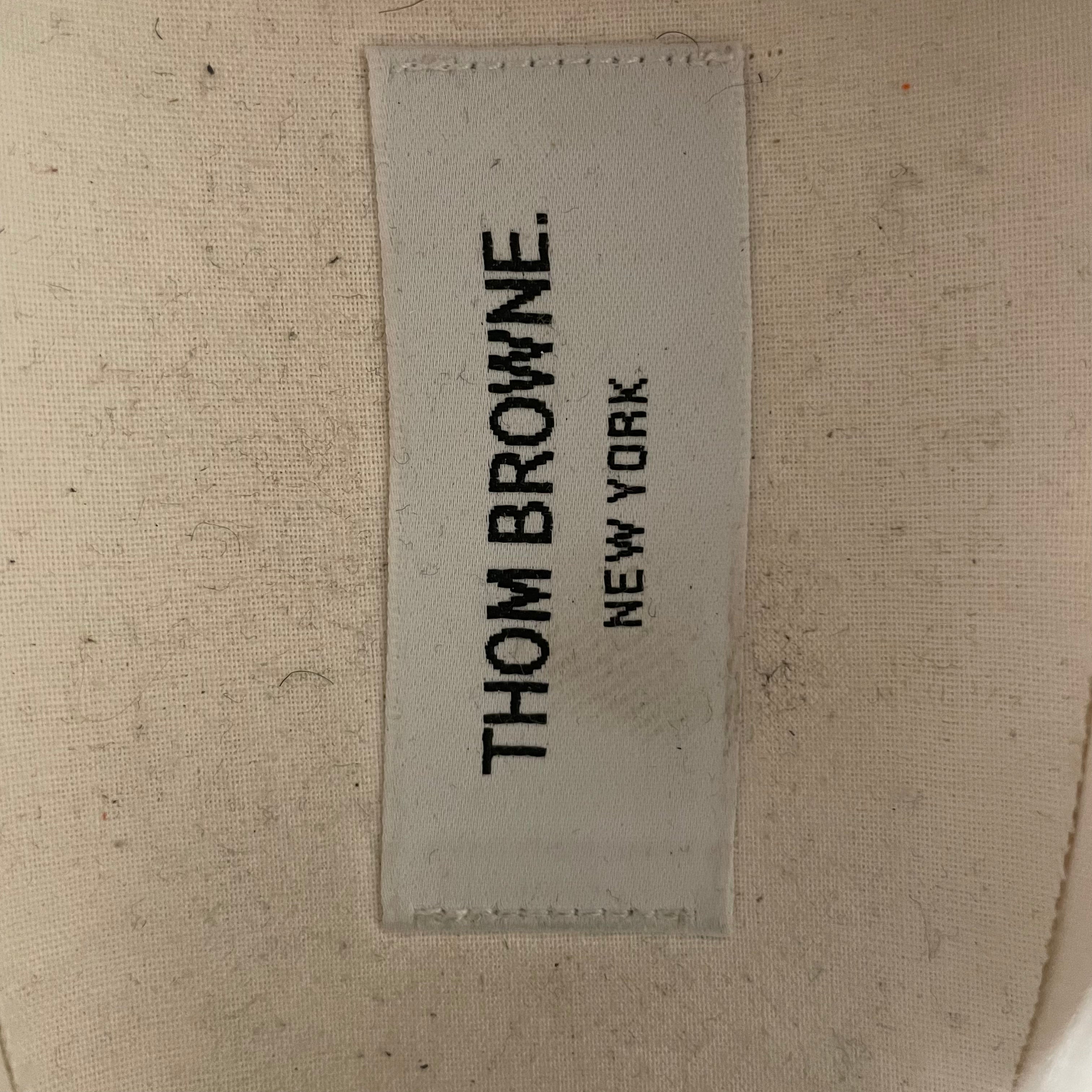 THOM BROWNE. NEW YORK/Low-Sneakers/US 11.5/Cotton/WHT/LOW TOP CANVAS SNEAKER view 3
