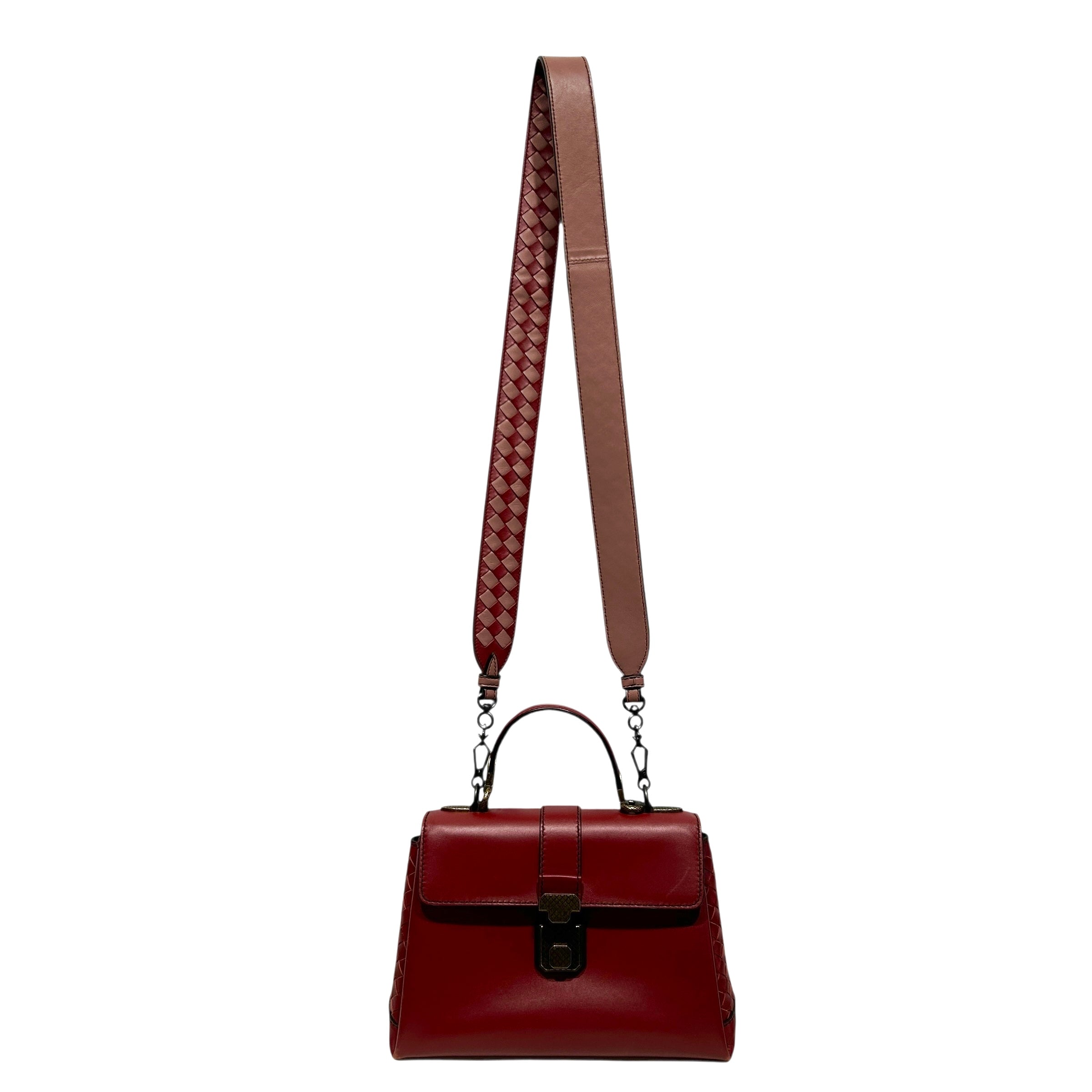 BOTTEGA VENETA/Cross Body Bag/Leather/BRD/Intrecciato Piazza Top Handle view 1