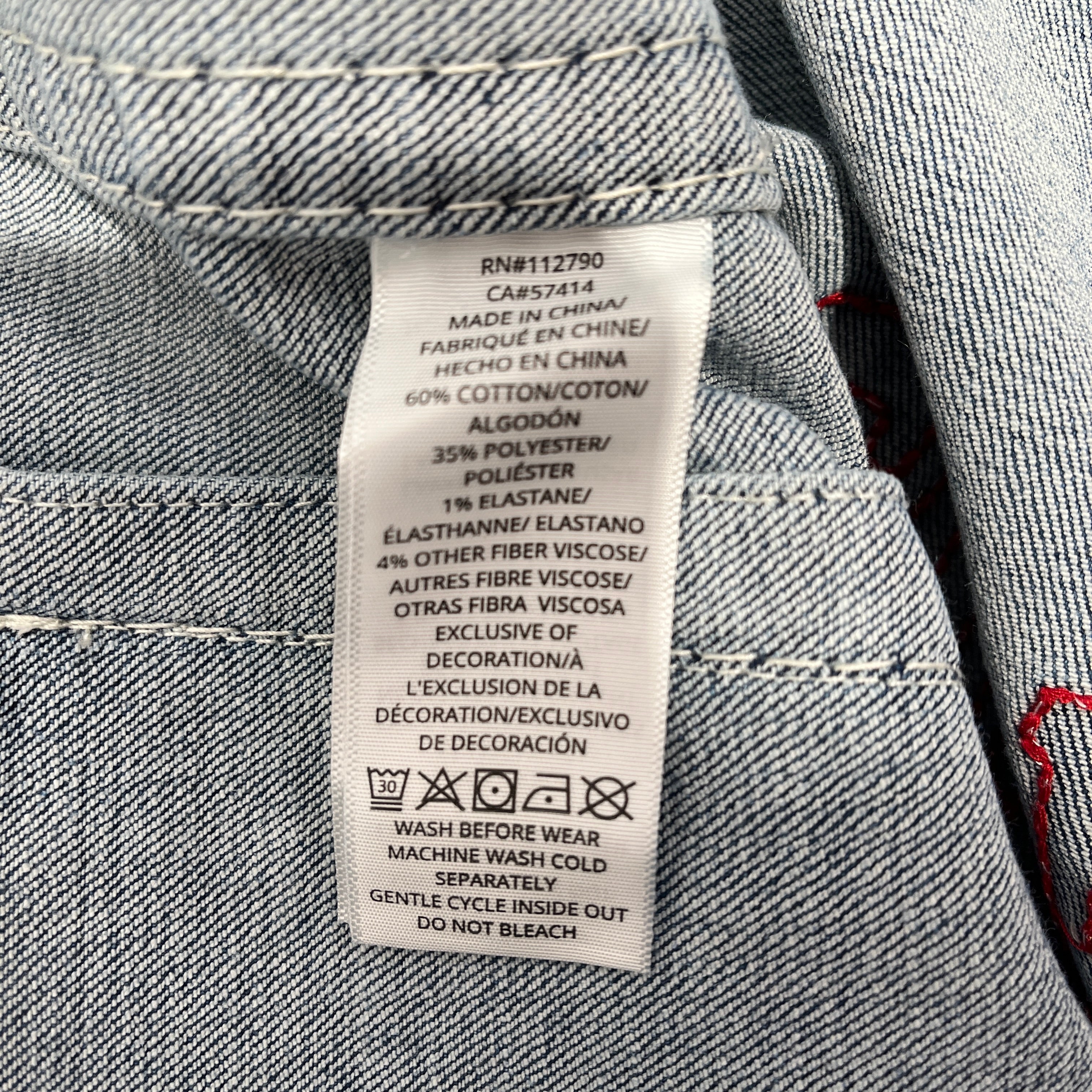 TRUE RELIGION/VonDutch/Denim Jkt/M/Denim/BLU/Graphic/RED STITCH BACK LOGO view 5