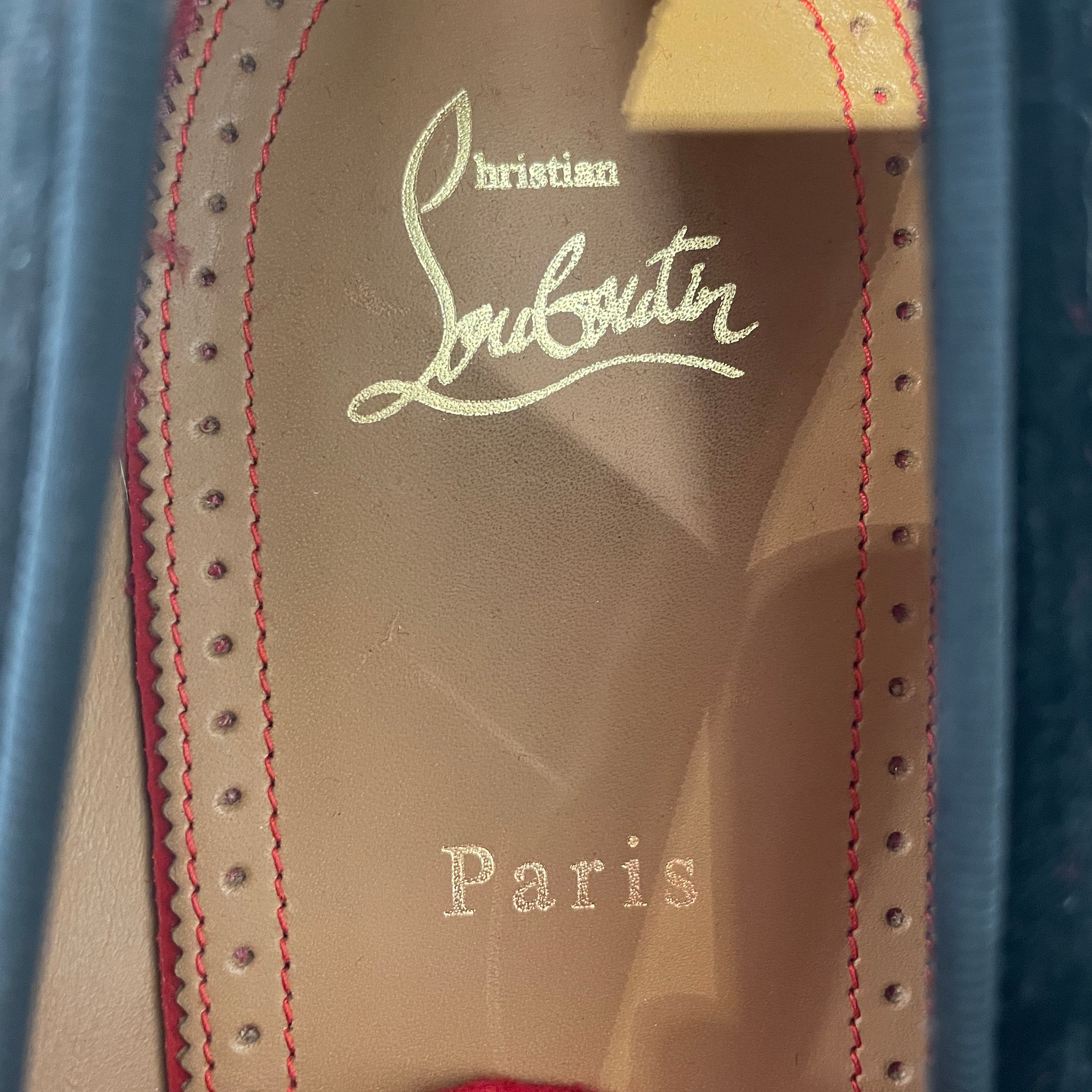 Christian Louboutin/Loafers/EU 44.5/BLK/Dandelion Velvet view 3