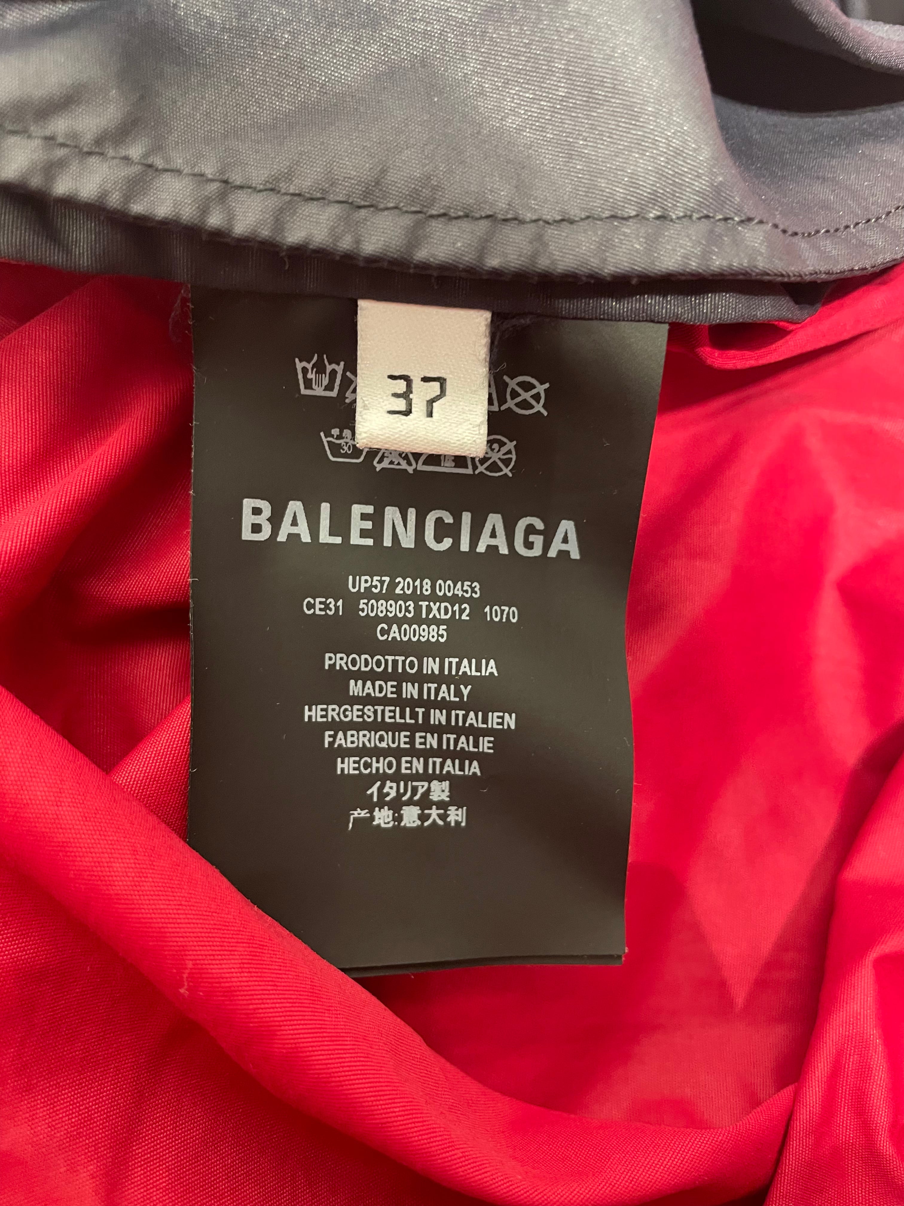 BALENCIAGA/Windbreaker/L/Nylon/RED/Single Breasted/balenciaga across chest view 4