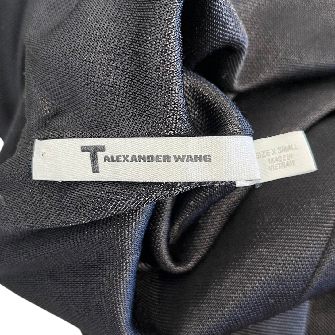 Alexander Wang/SL Dress/XS/Cotton/BLK/SILVER BAR NECKLINE view 3