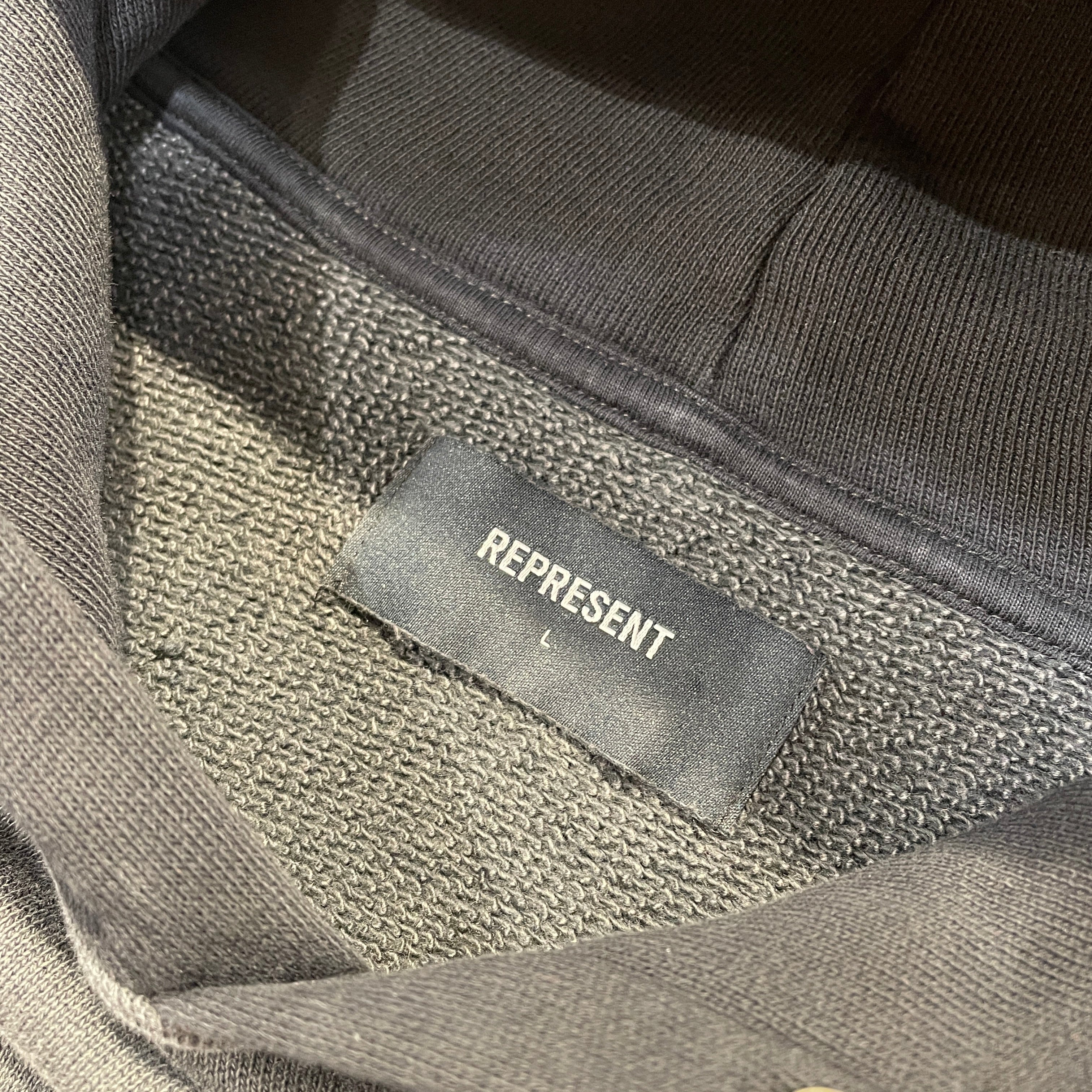 REPRESENT/Hoodie/L/Cotton/GRY/Arched Logo Hoodie view 3