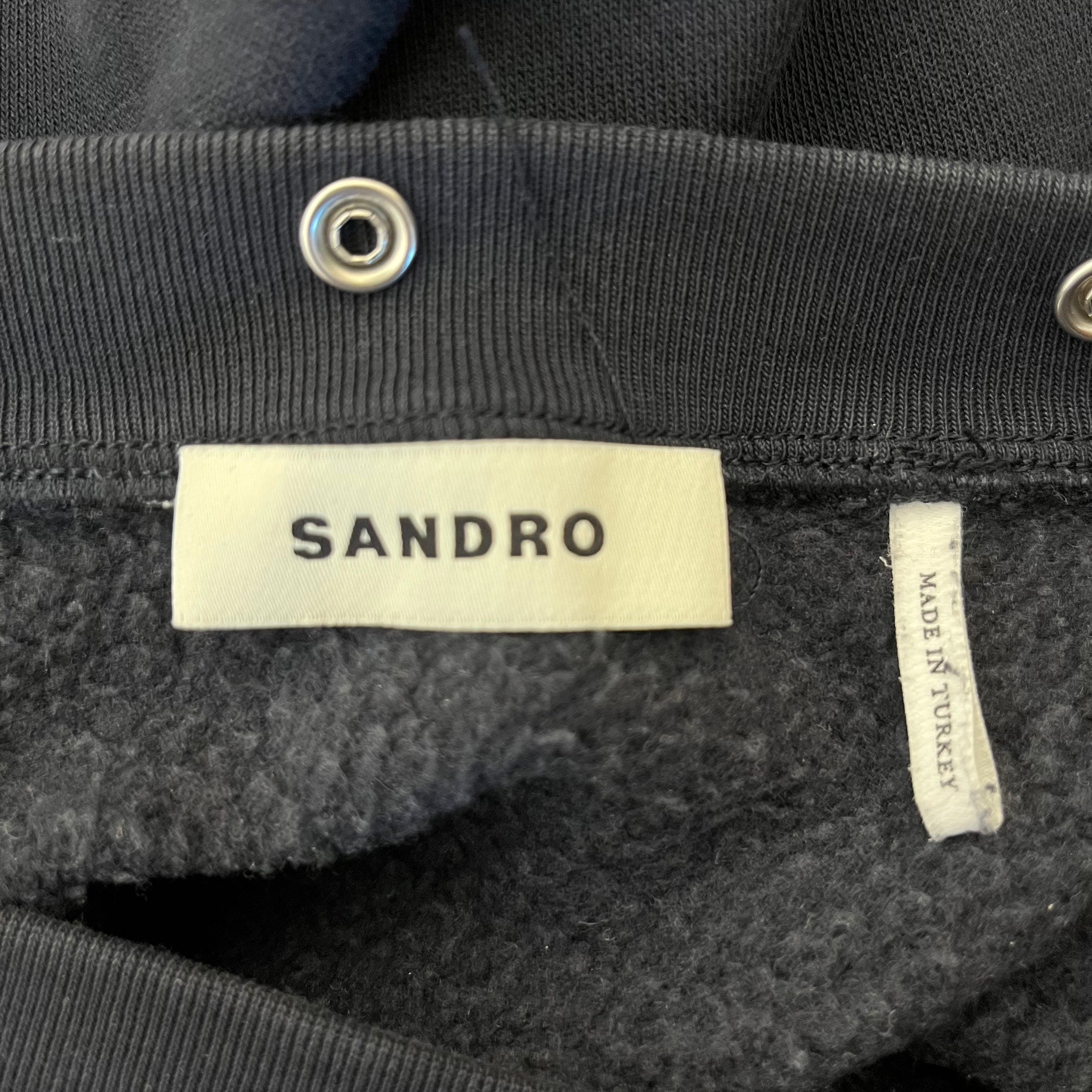 sandro/Sweatshirt/1/Cotton/NVY/FLORAL LOGO view 3