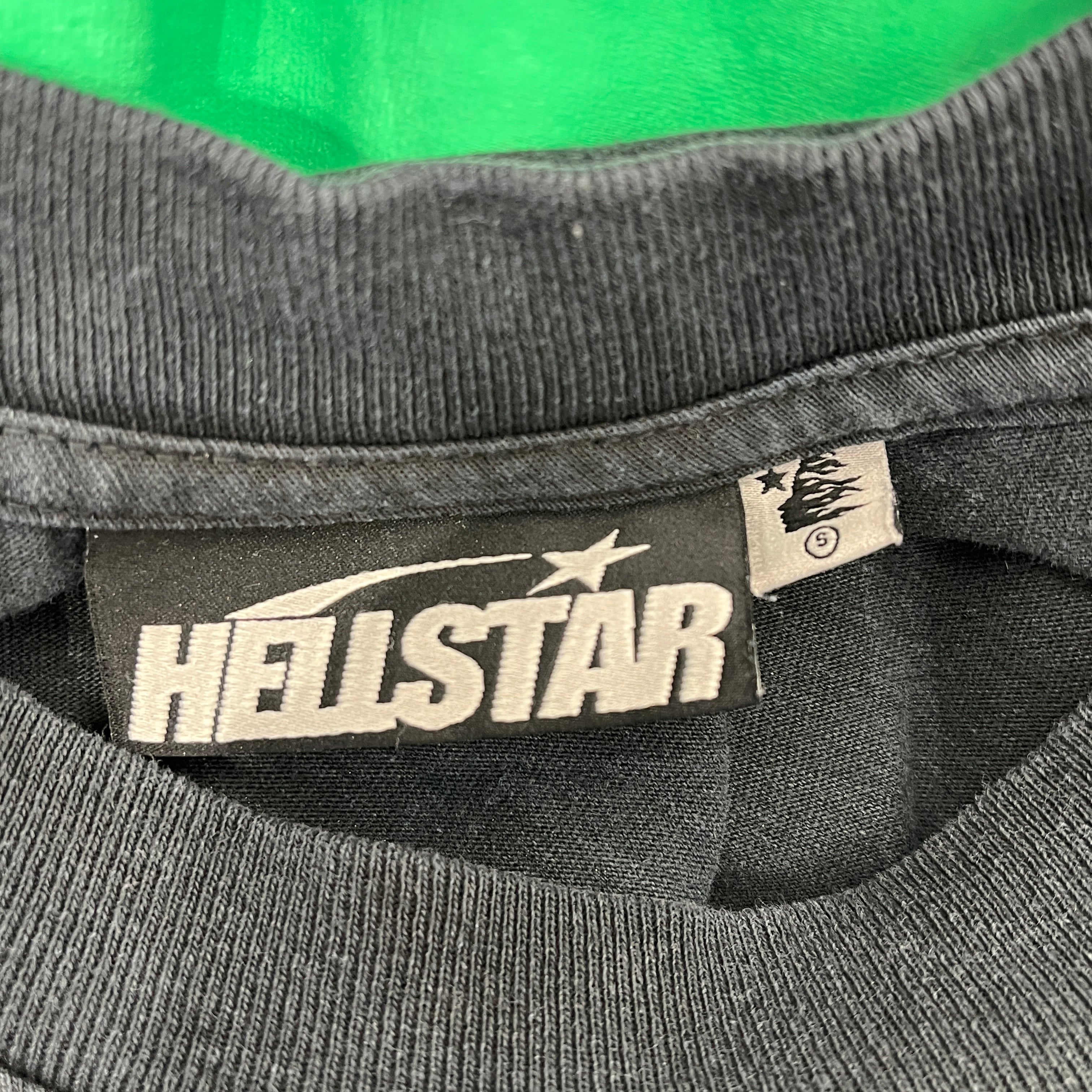 HELLSTAR/T-Shirt/S/Cotton/GRY/Graphic/CLASSIC GREEN LOGO view 3