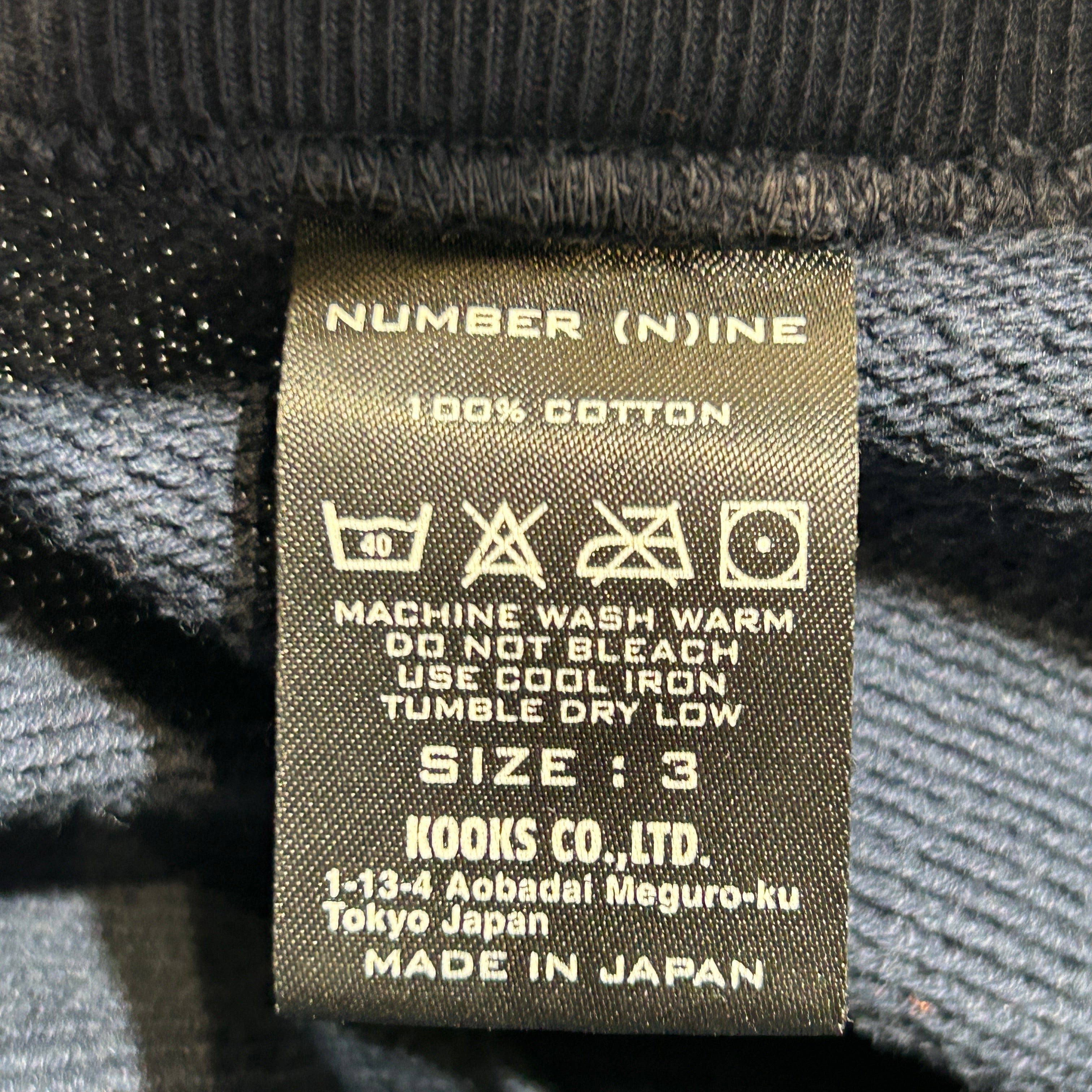 NUMBER (N)INE/Sweatshirt/3/Graphic/Cotton/NVY/I <3 N(N) view 3